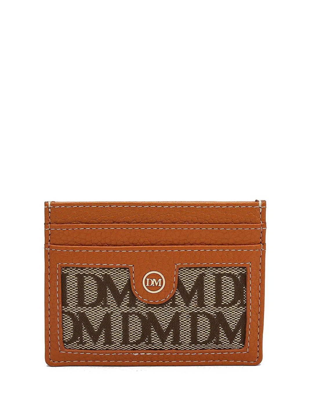 

Da Milano Unisex Leather Card Holder, Orange