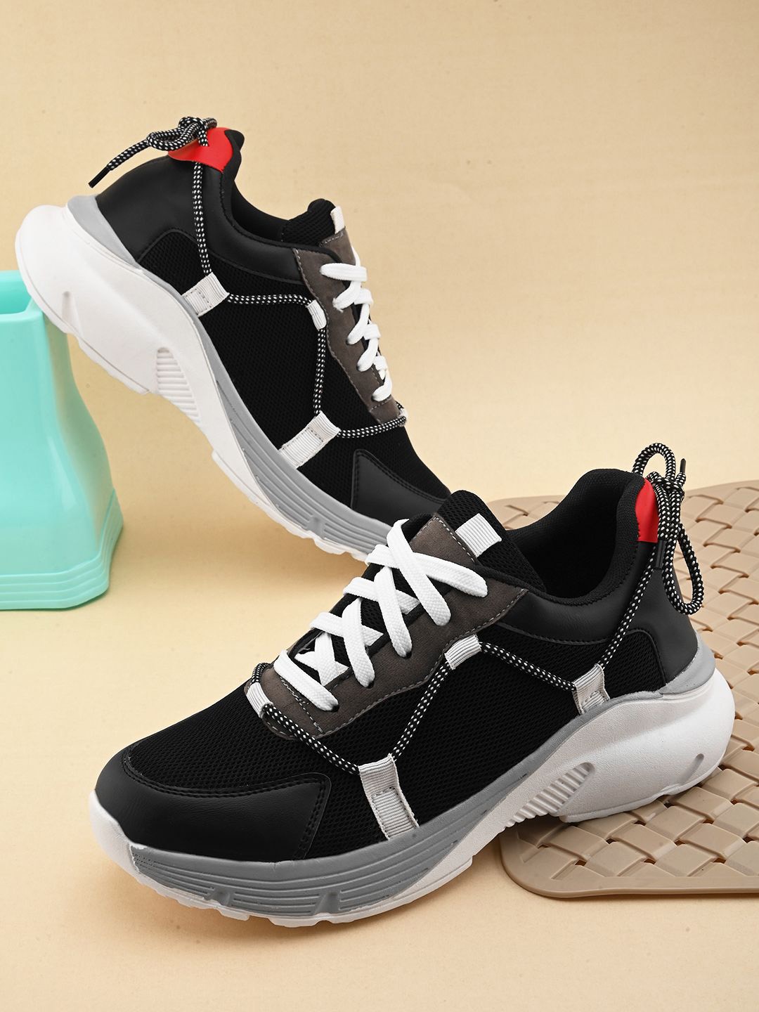 

mr.wonker Men Colourblocked Sneakers, Multi