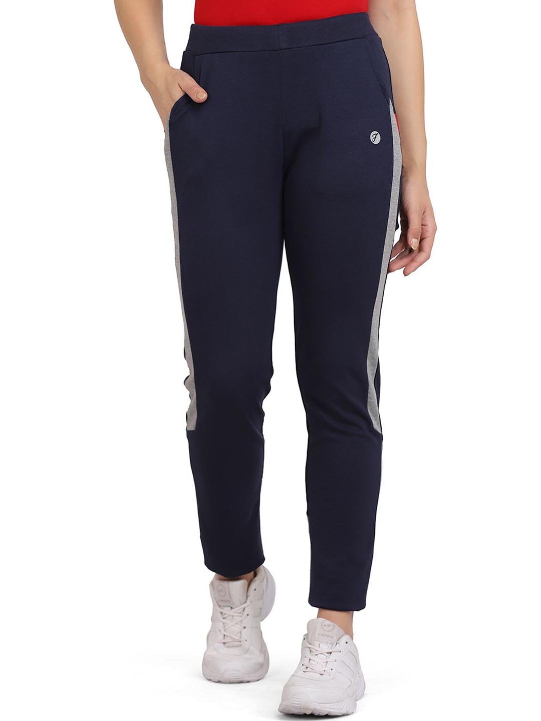 

FUTURO Women Slim Fit Cotton Antimicrobial Track Pants, Navy blue