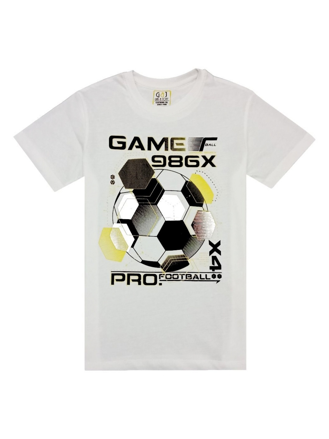 

Gini and Jony Boys Graphic Printed Round Neck Cotton T-shirt, White