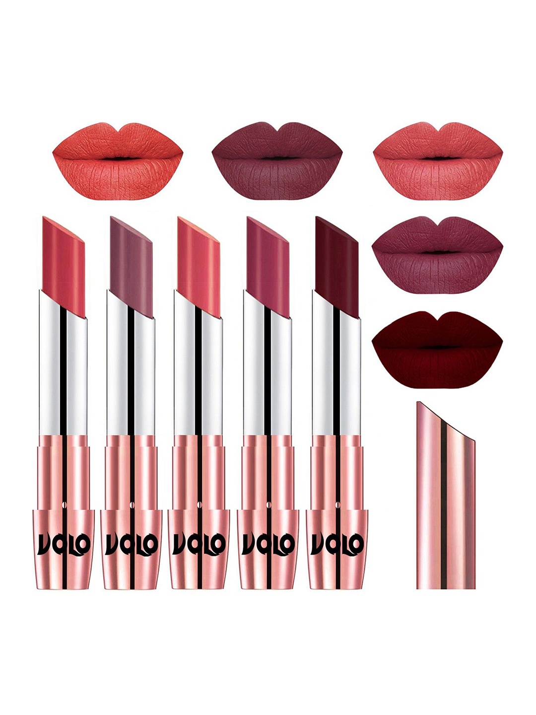 

VOLO Set Of 5 Creme Matte Lipsticks, Multi