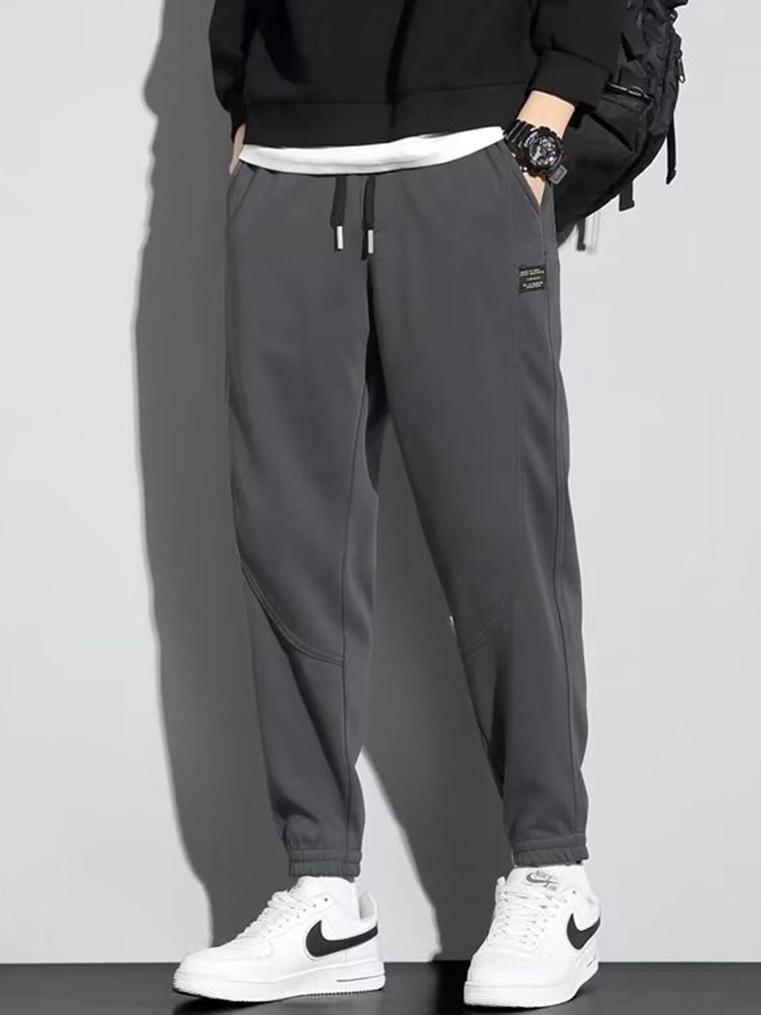 

HERE&NOW Men Joggers Trousers, Grey
