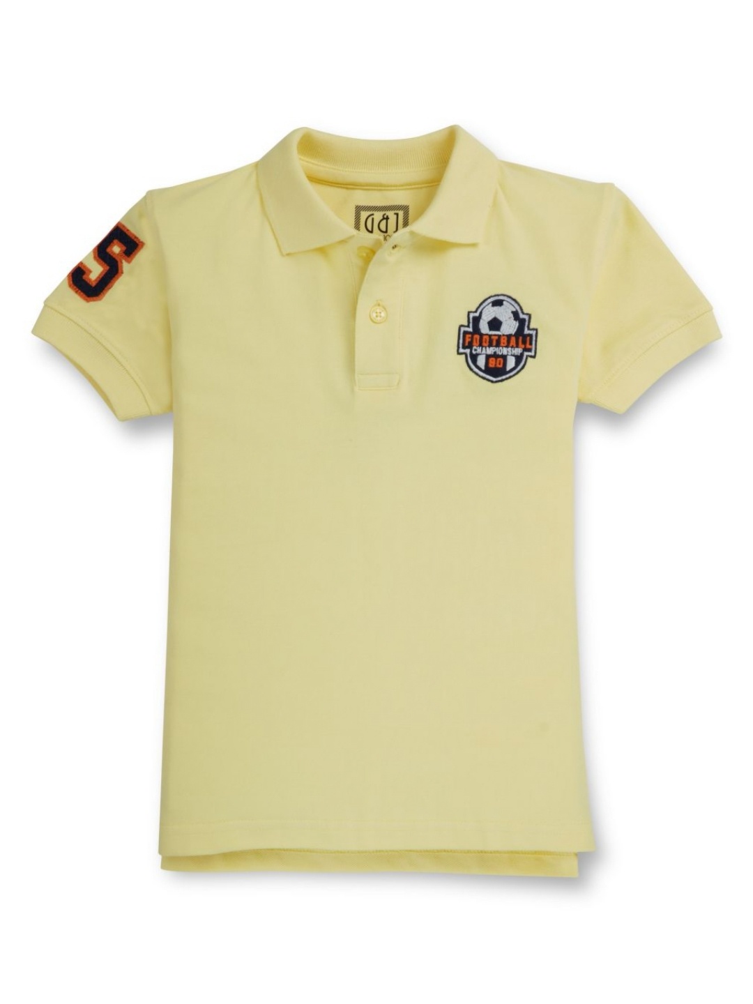 

Gini and Jony Boys Graphic Printed Polo Collar Cotton T-shirt, Yellow