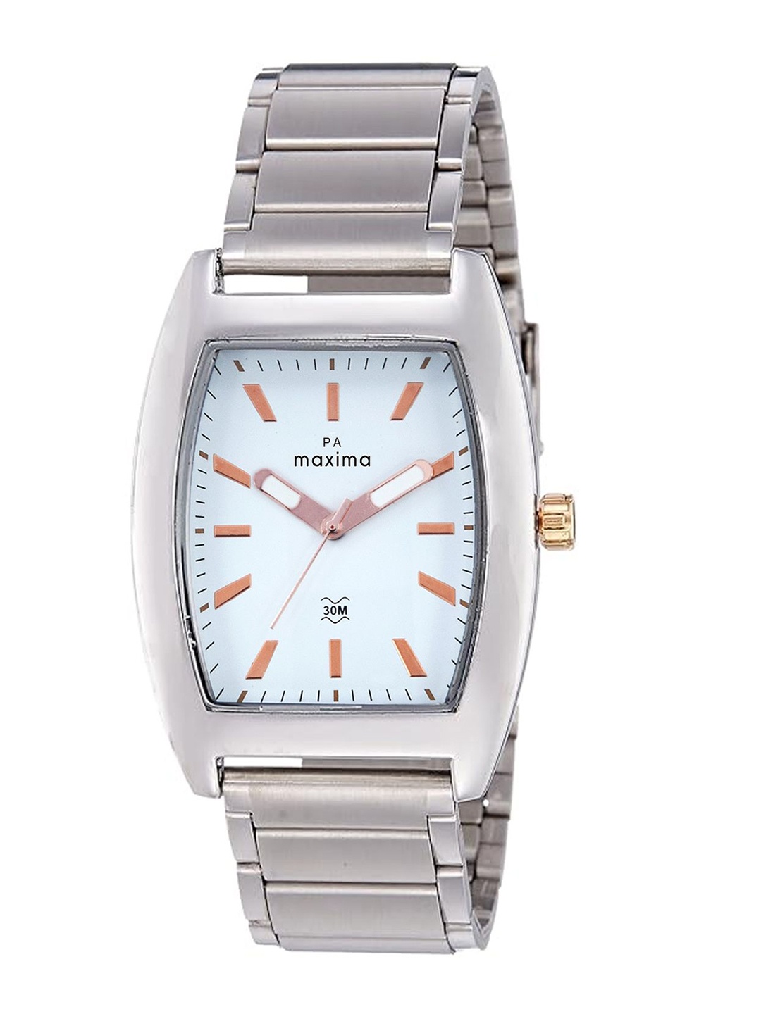 

maxima Men Dial & Stainless Steel Straps Analogue Watch 35363CAGI, White