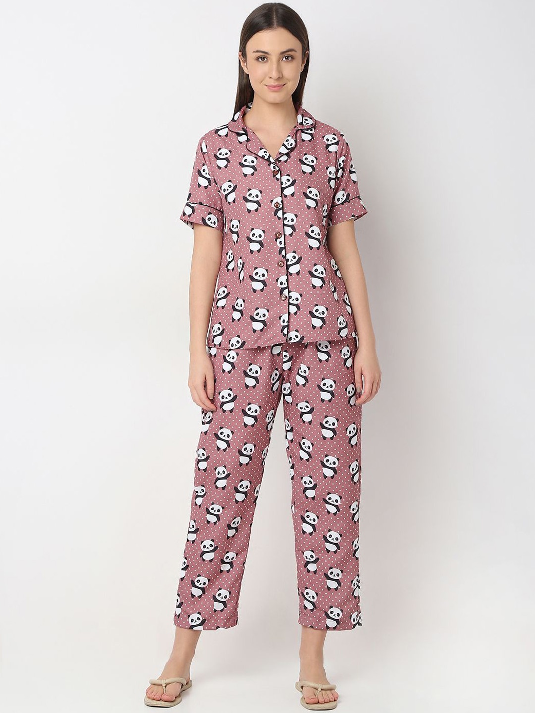 

Smarty Pants Women Printed Night suit, Rose