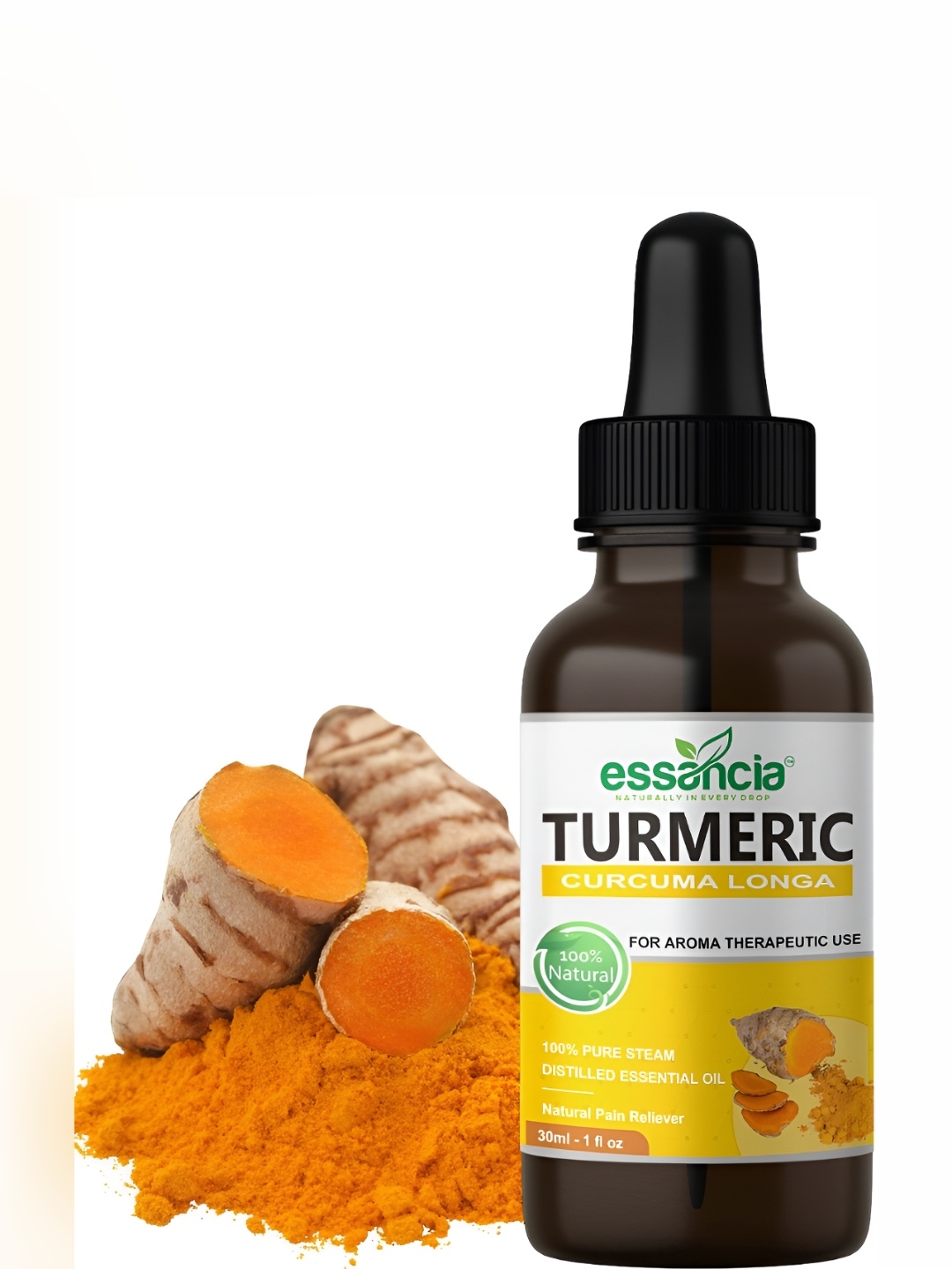 

essancia Turmeric Oil for Skin Care Aromatherapy and Well-Being- 30ml, Transparent