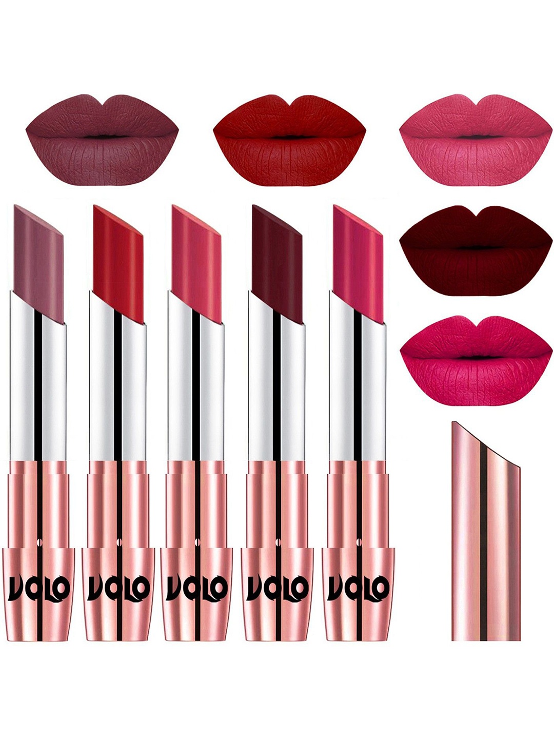 

VOLO Set Of 5 Creme Matte Lipsticks, Multi