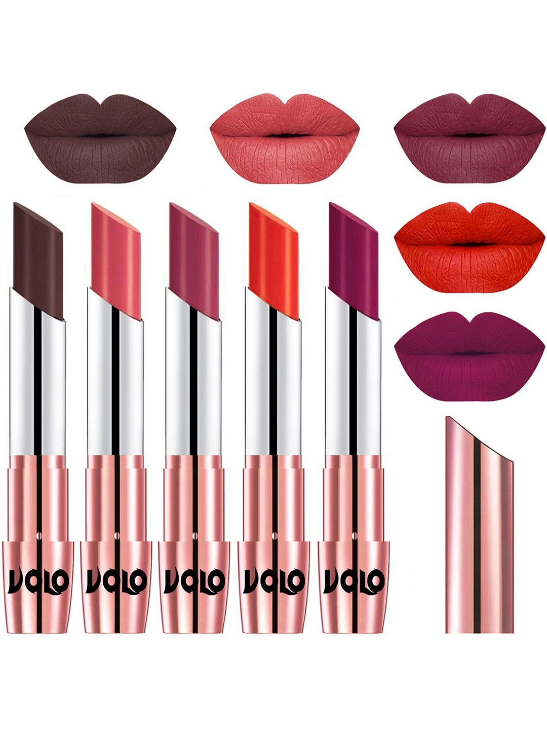 

VOLO Set Of 5 Creme Matte Lipsticks, Multi