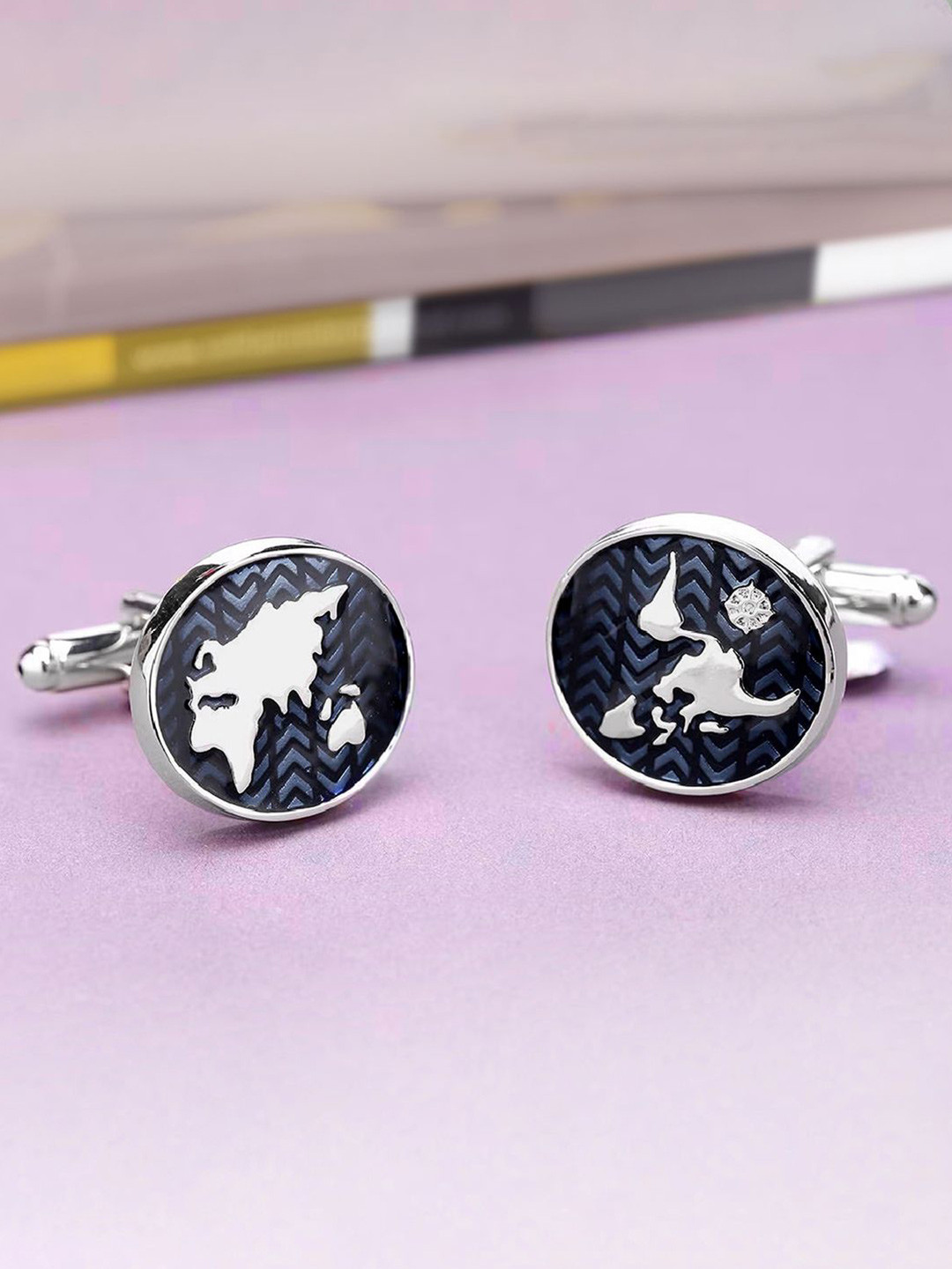 

Peora Men Fashion Cufflink, Blue