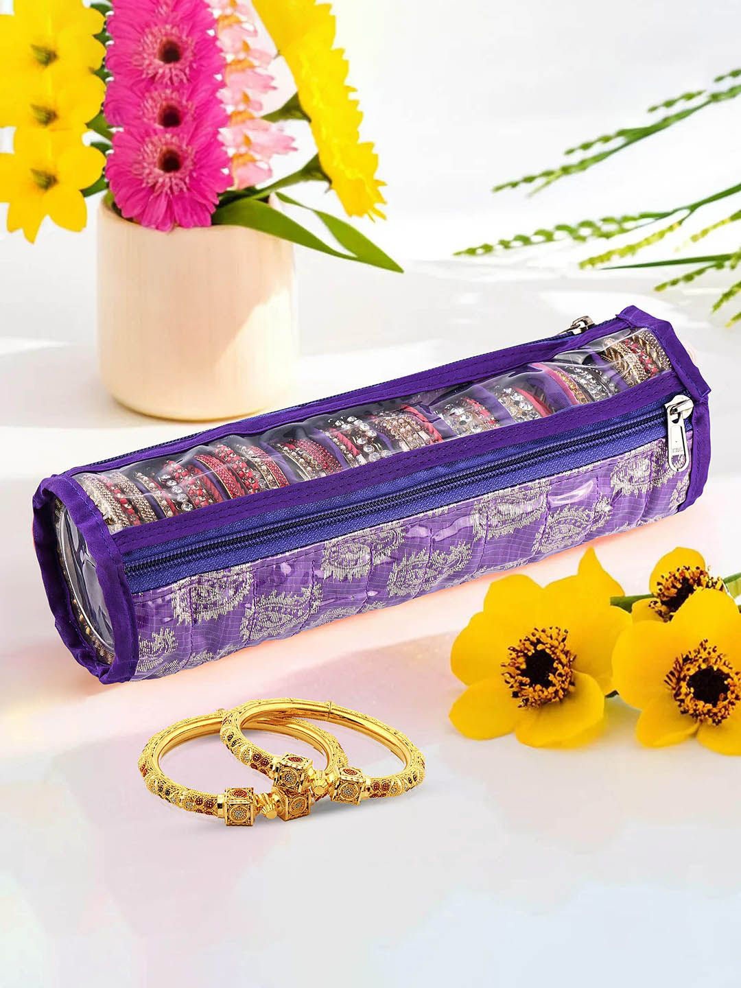 

Kuber Industries Purple & Transparent Printed Jewellery Organisers