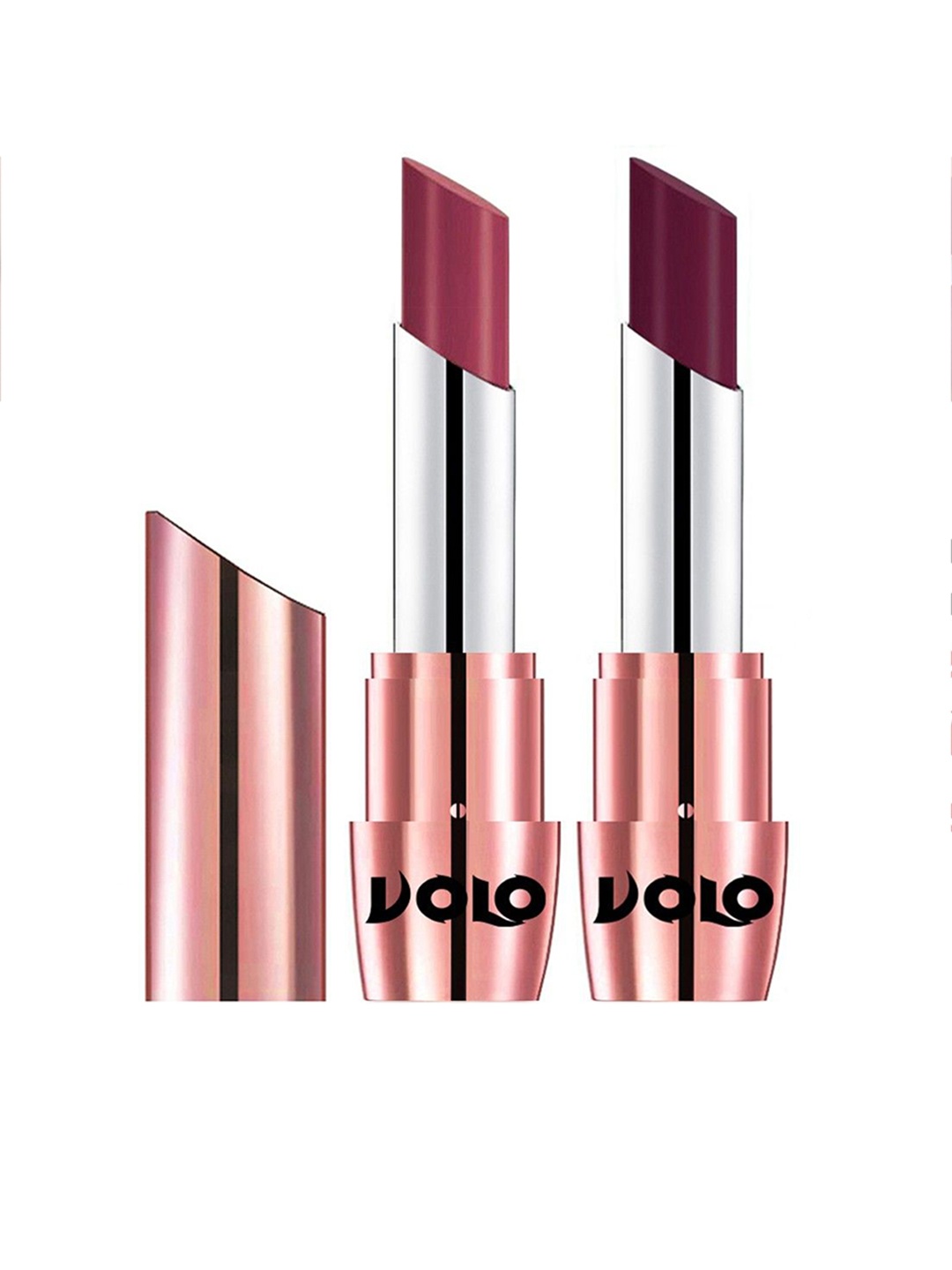 

VOLO Set Of 2 Creme Matte Lipstick 3.5g Each-Cherry 631- Wine 647, Brown