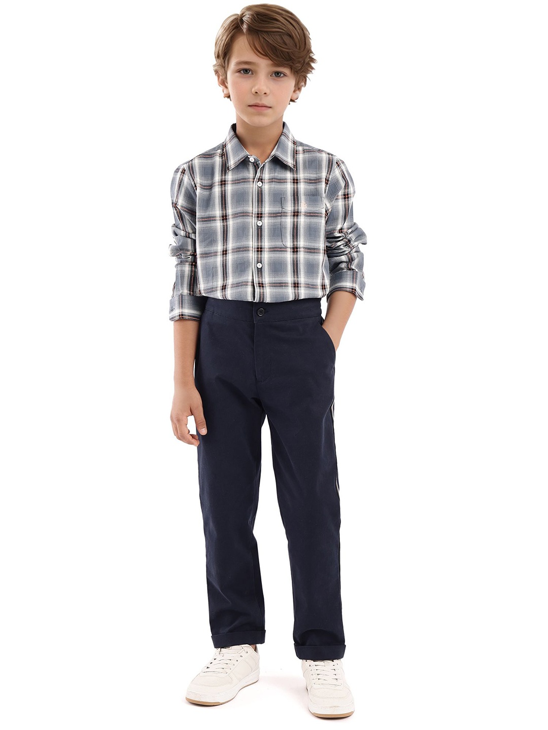 

Rare Ones Boys Checked Shirt, Grey
