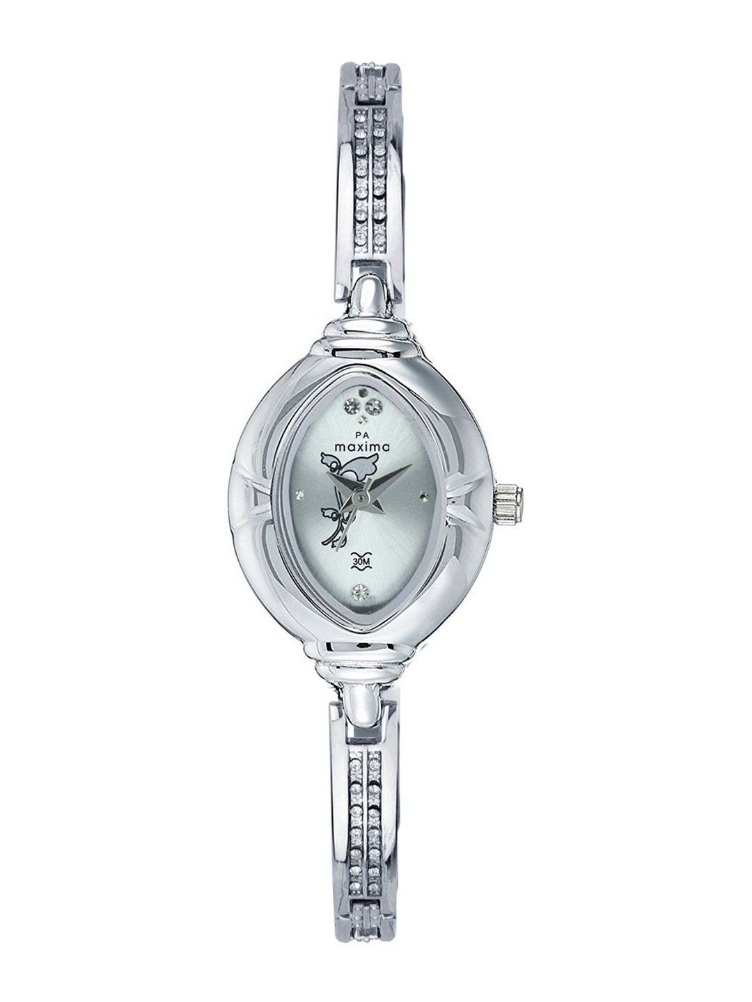 

maxima Women Embellished Dial & Straps Analogue Watch 60225BMLI, Silver
