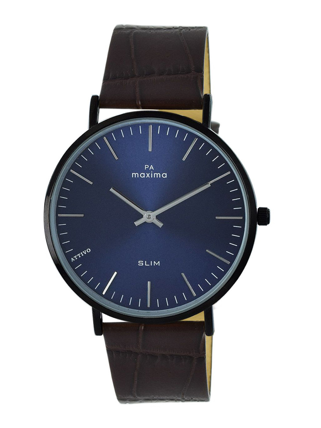 

maxima Men Printed Dial & Leather Straps Analogue Watch 59531LMGB, Blue