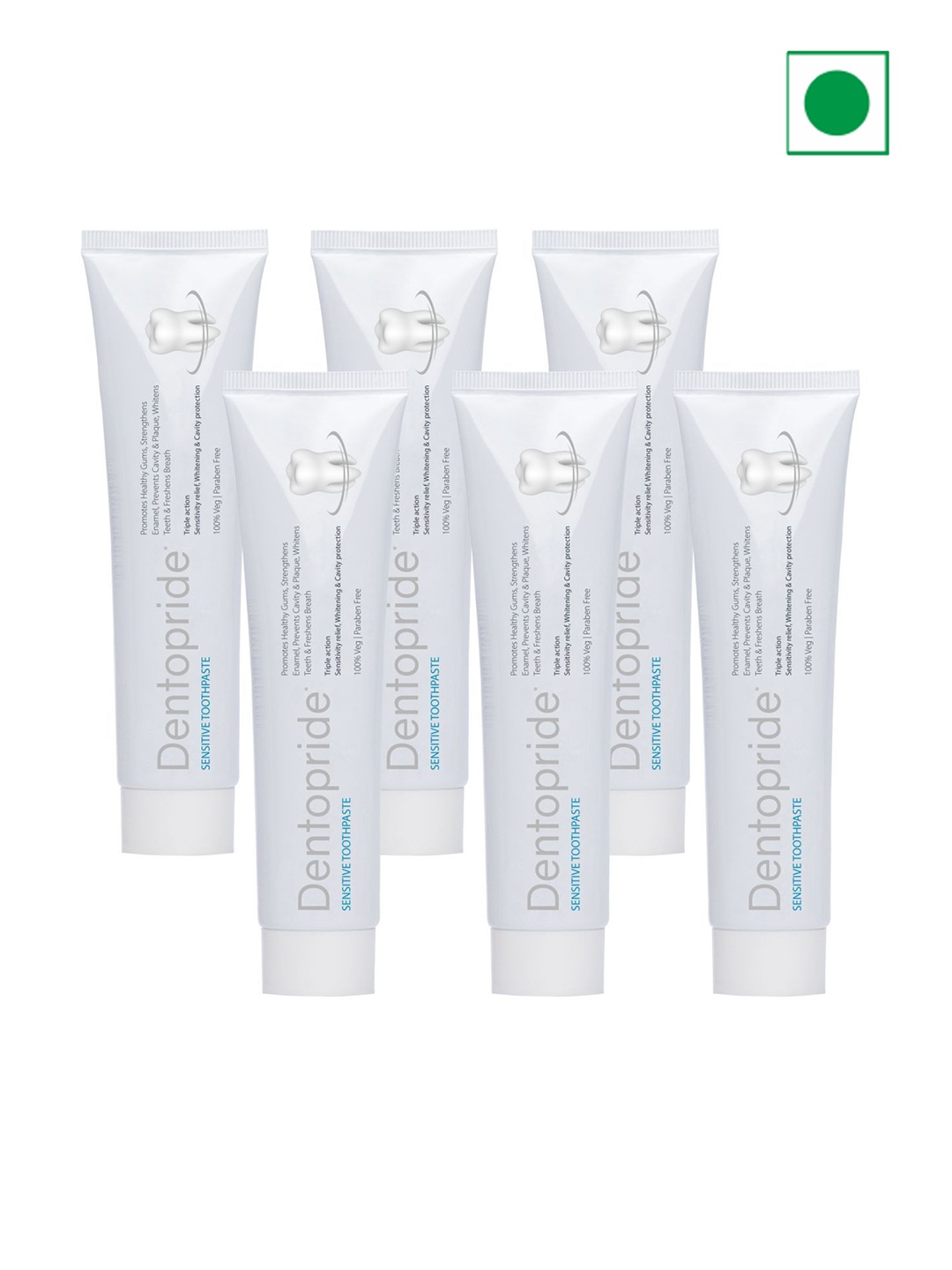 

Dentopride Set Of 6 Sensitive Toothpaste- 50g Each, White