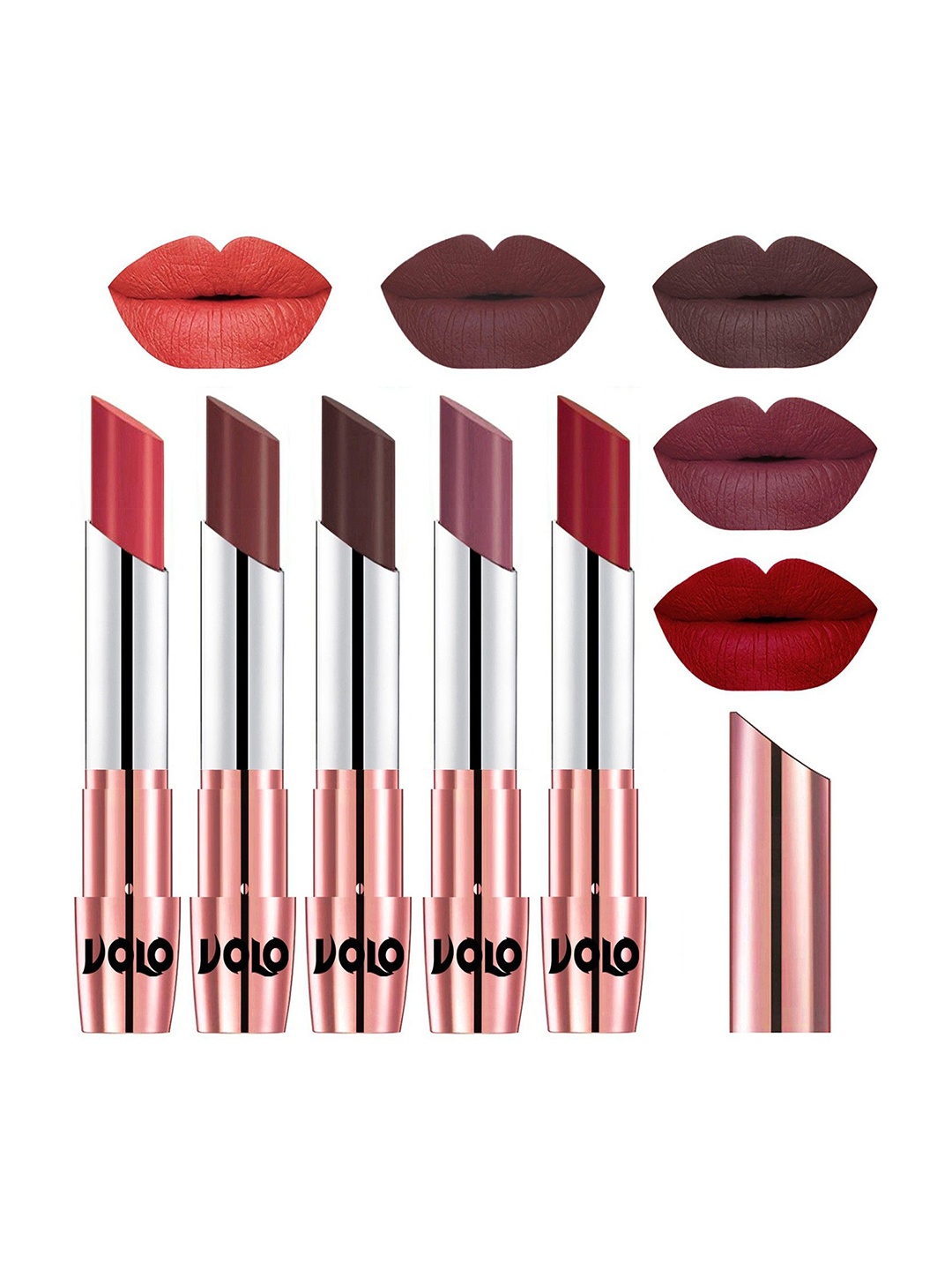 

VOLO Set Of 5 Creme Matte Lipsticks, Multi