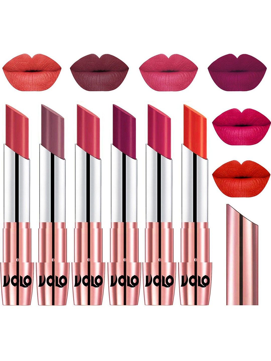 

VOLO Set Of 6 Creme Matte Lipstick - 3.5g Each, Multi