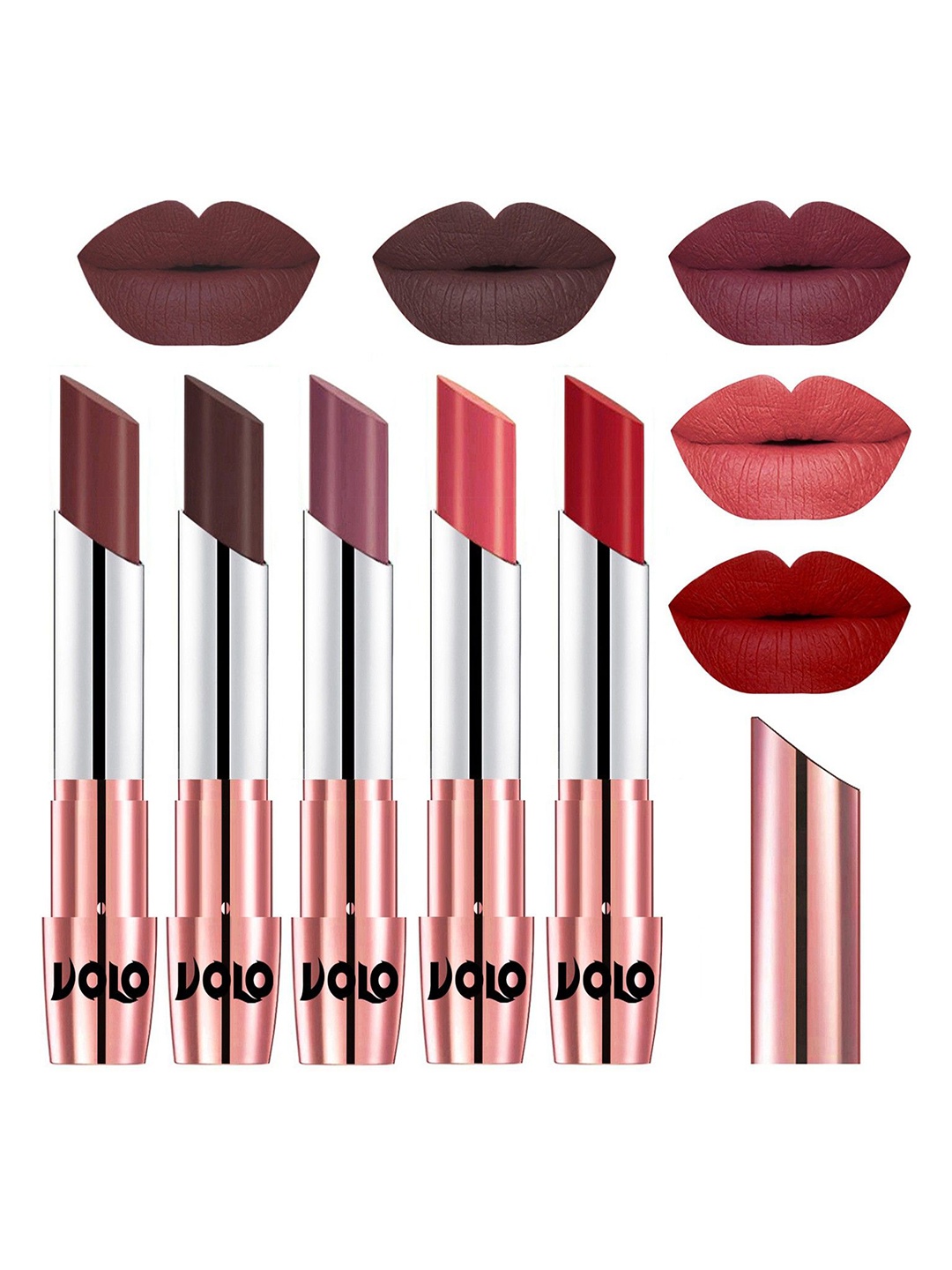 

VOLO Set Of 5 Creme Matte Lipsticks, Multi
