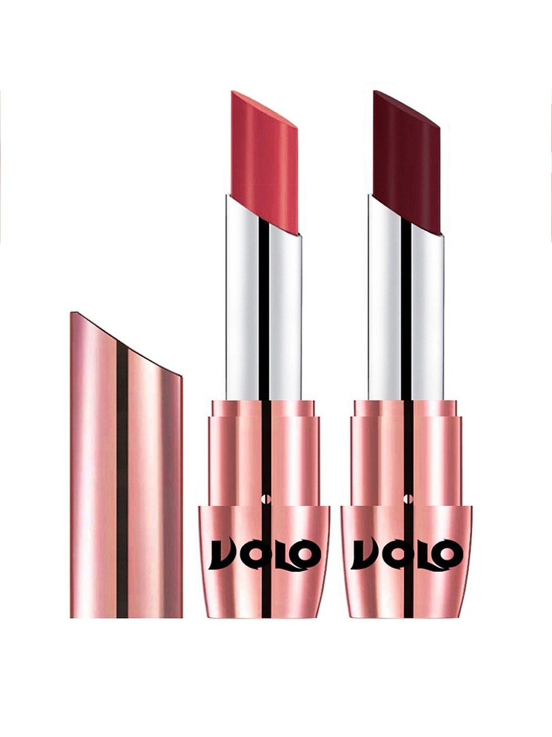 

VOLO Set Of 2 Creme Matte Lipstick 3.5g Each - Peach 633-Maroon 642