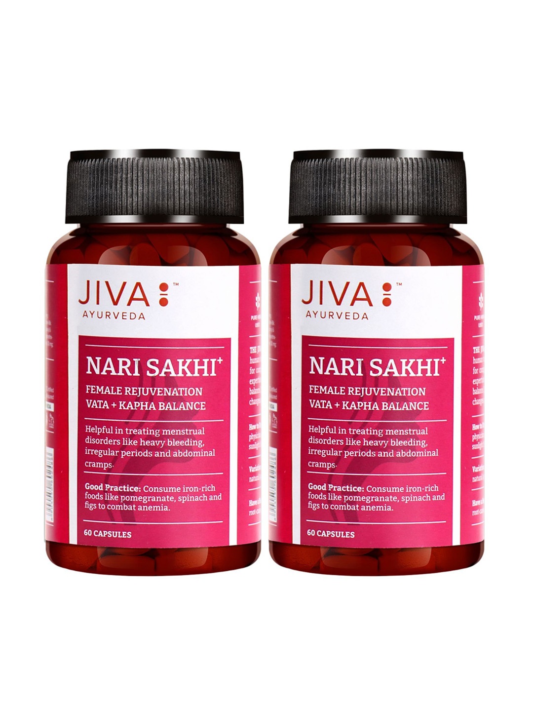 

Jiva Set Of 2 Nari Sakhi Capsule For Immunity 60 Capsules Each, White