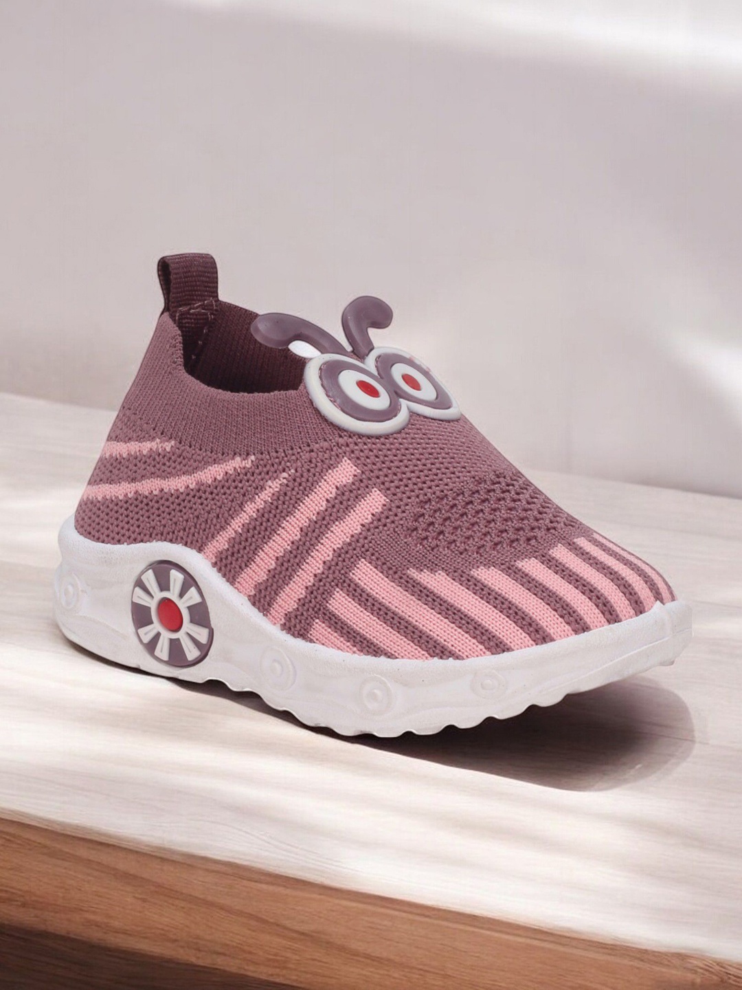 

Lil Lollipop Unisex Kids Woven Design Round Toe Slip-On Sneakers, Mauve