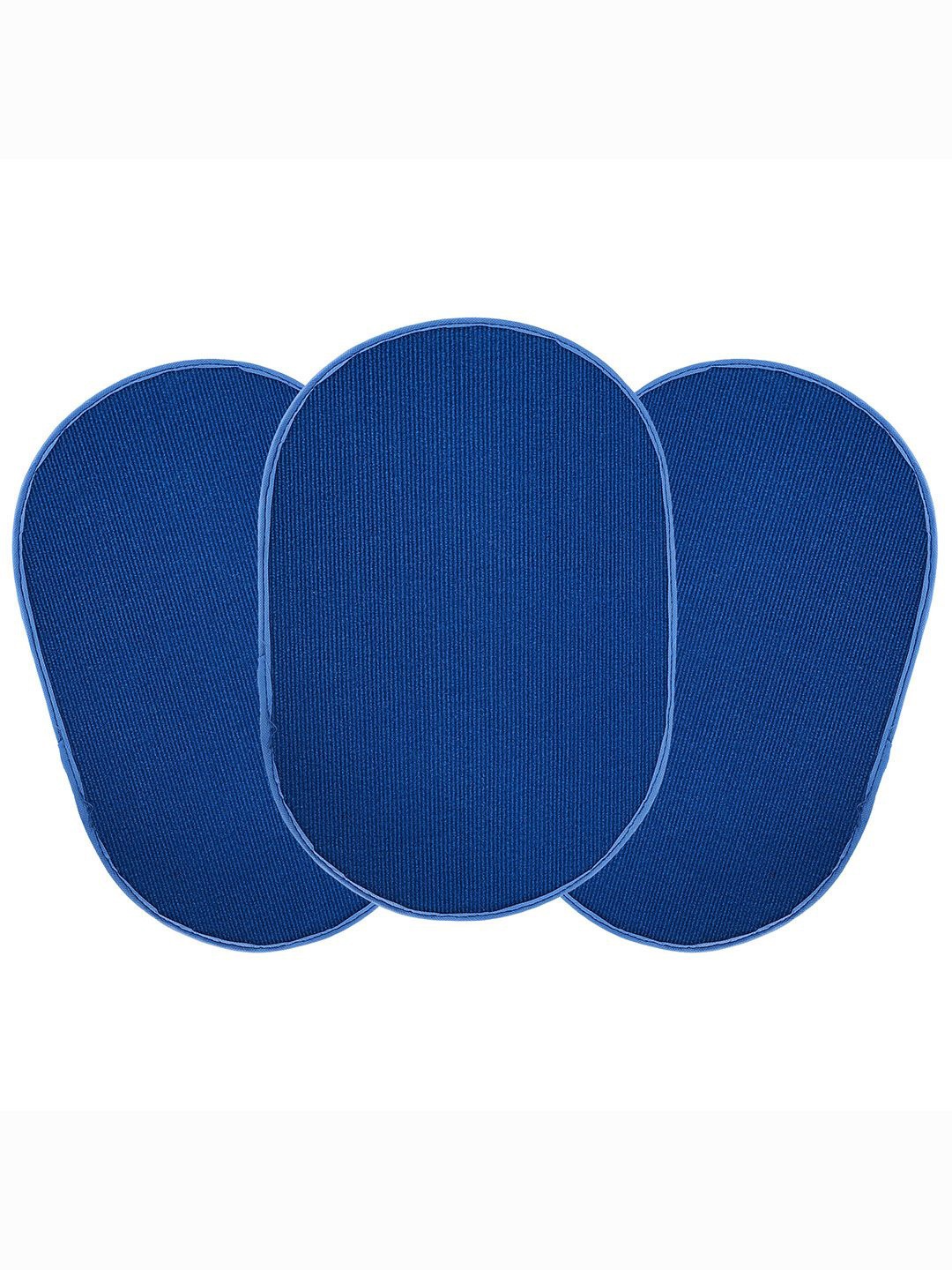 

Kuber Industries Blue 3 Pieces Microfiber Anti Skid Doormats