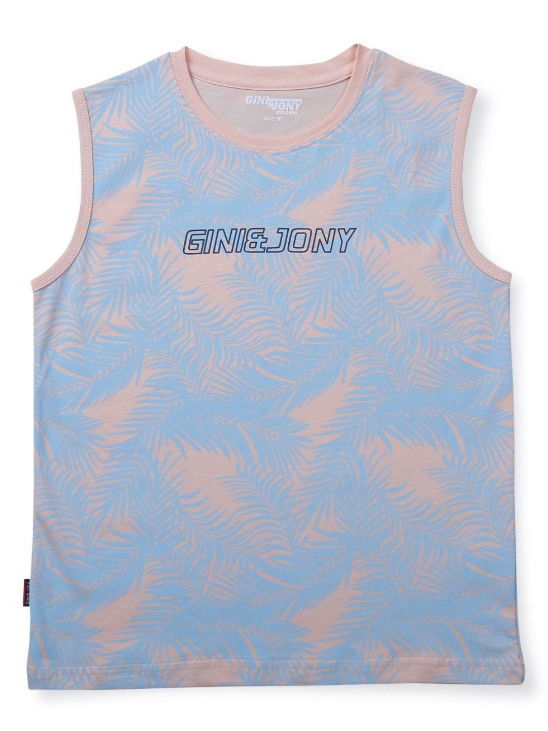 

Gini and Jony Boys Graphic Printed Round Neck Cotton T-shirt, Mauve