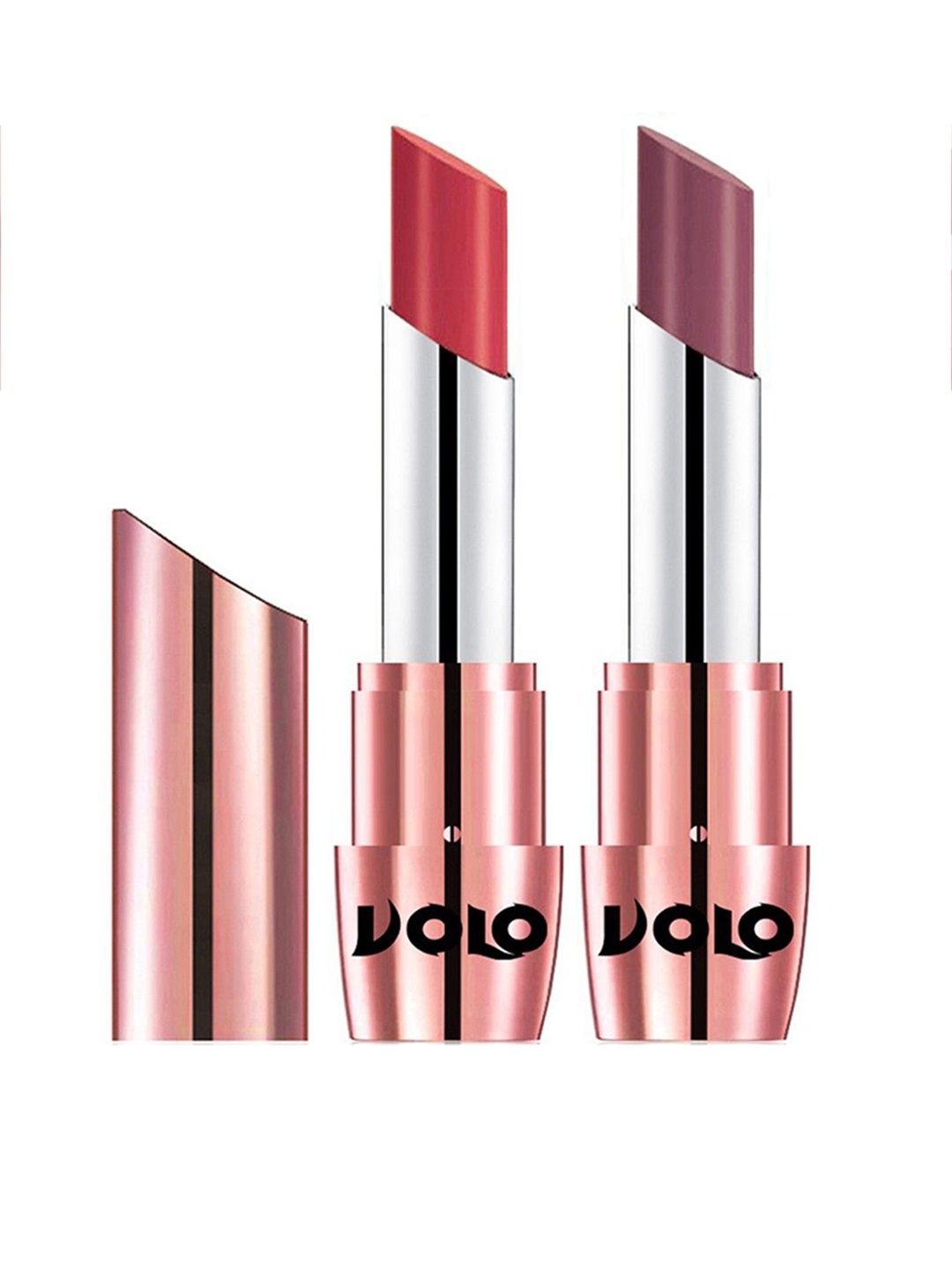 

VOLO Set Of 2 Creme Matte Lipstick 3.5g Each - Plum 633-Peach 636