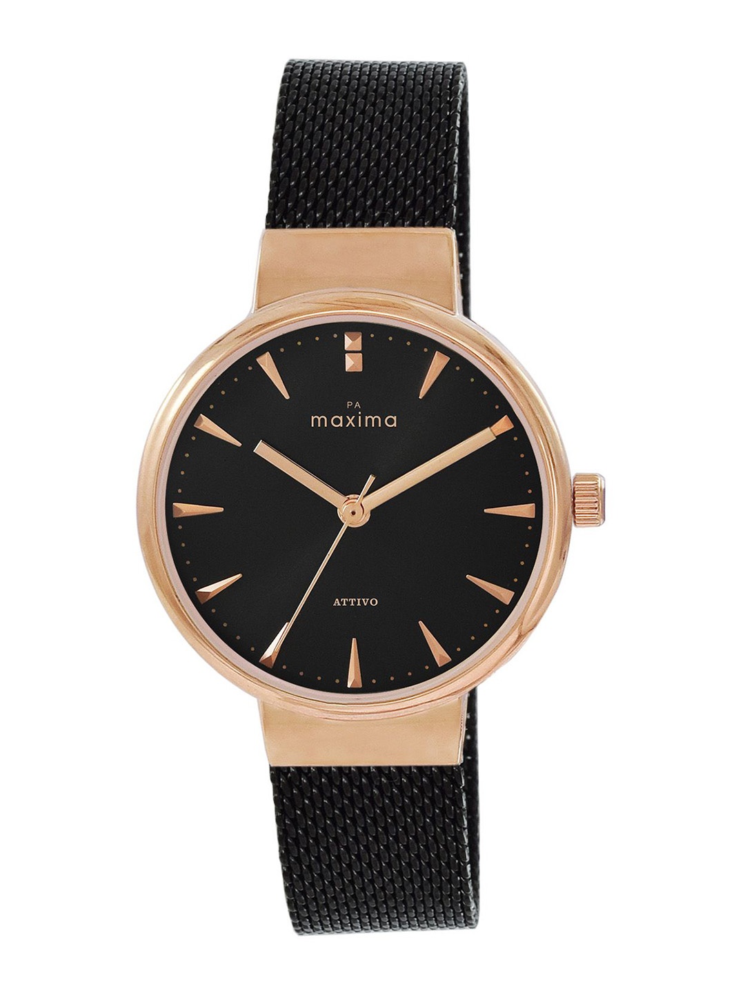 

maxima Women Dial & Stainless Steel Straps Analogue Watch 68871CMLT, Black