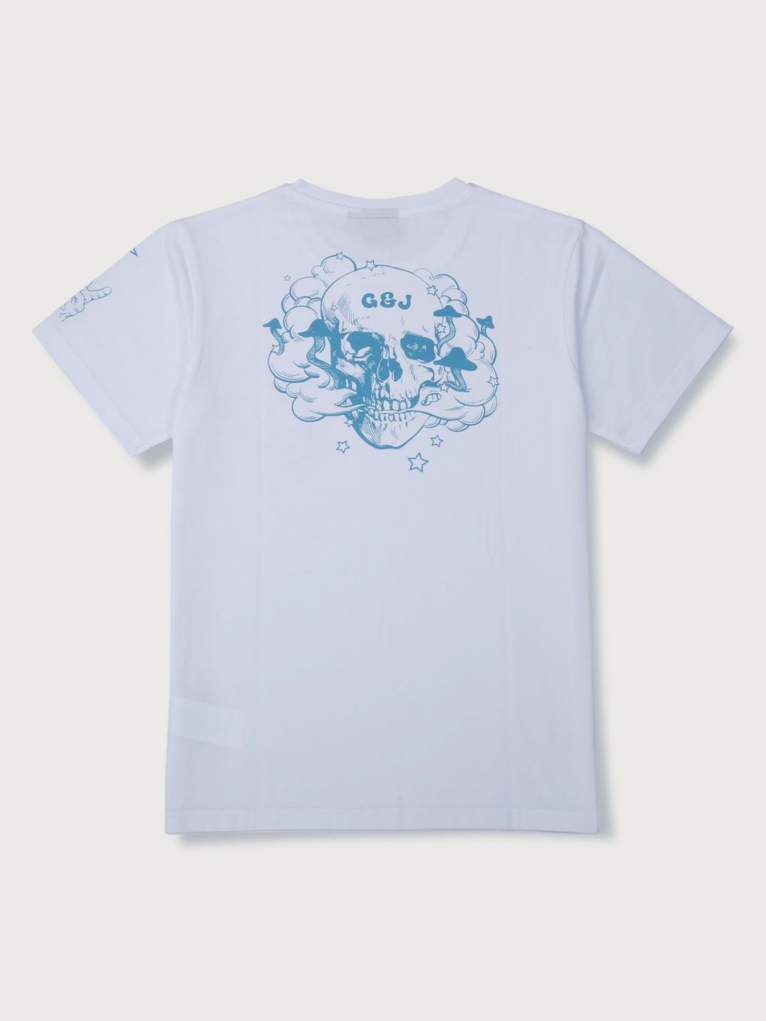 

Gini and Jony Boys Graphic Printed Round Neck Cotton T-shirt, White