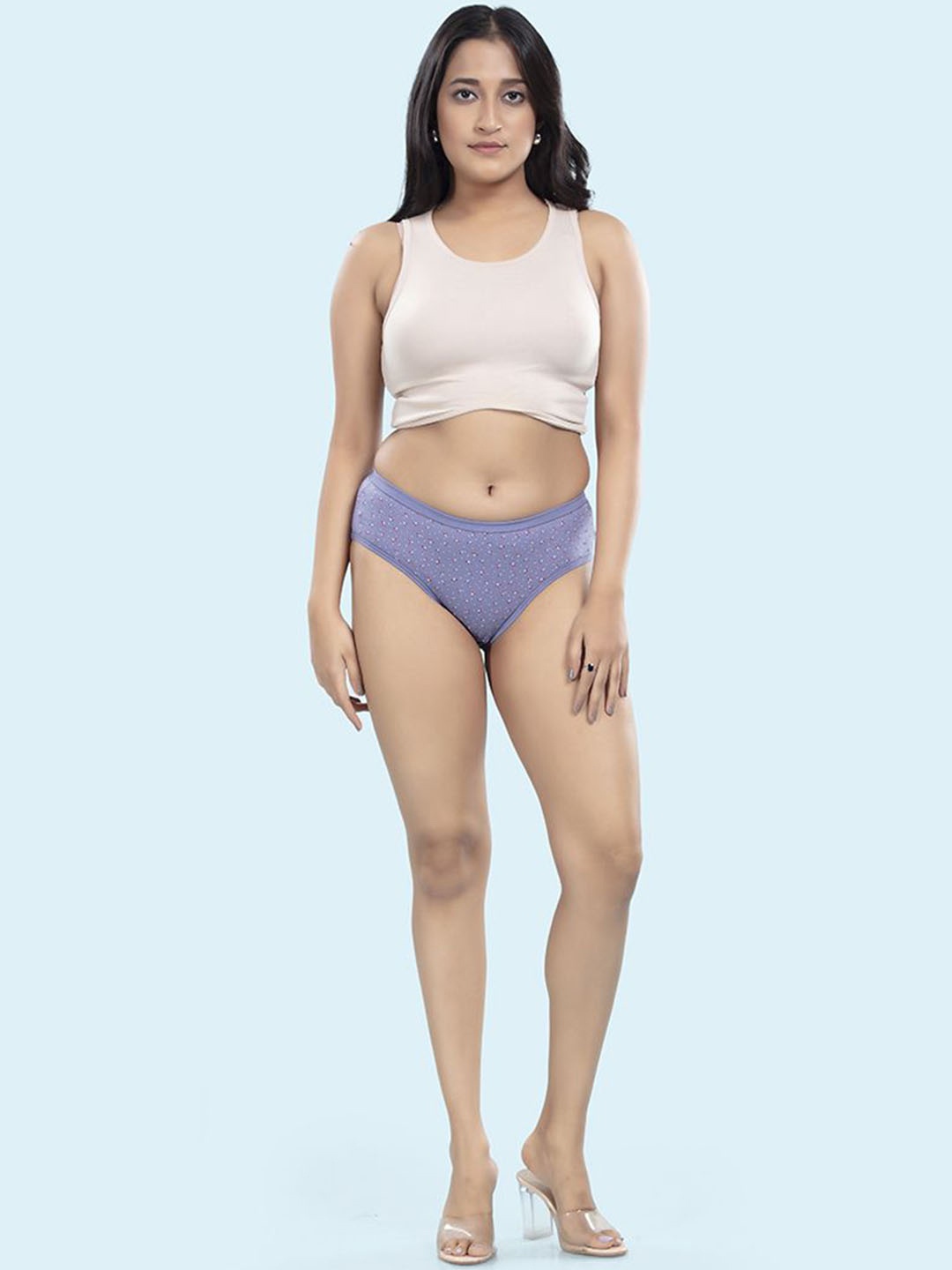 

BOLD & BAE Printed Mid Rise Hipster Briefs, Blue