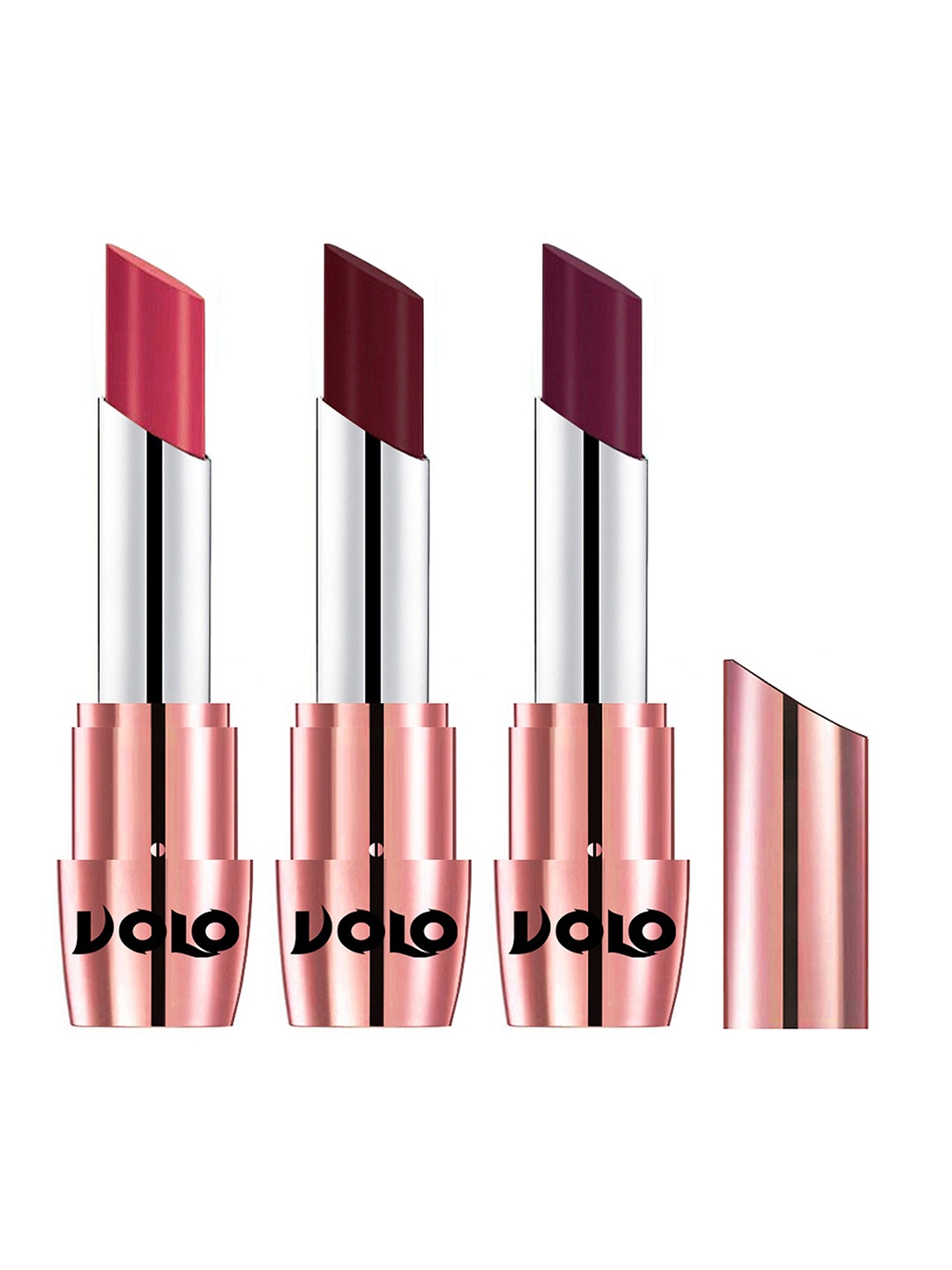 

VOLO Set Of 3 Creme Matte Lipstick - 3.5g Each - 641-642-647, Multi