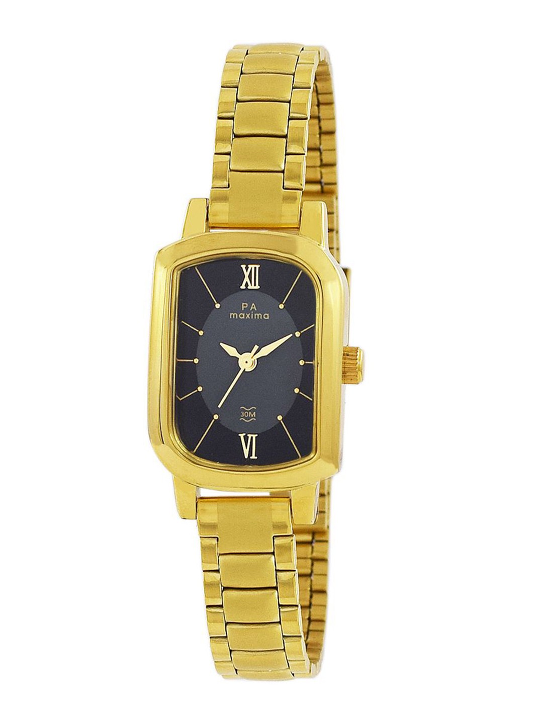 

maxima Women Dial & Stainless Steel Straps Analogue Watch 47070CMLY, Black