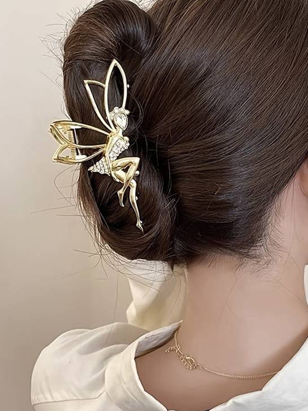 

fabula Women Embellished Claw Clip, Gold