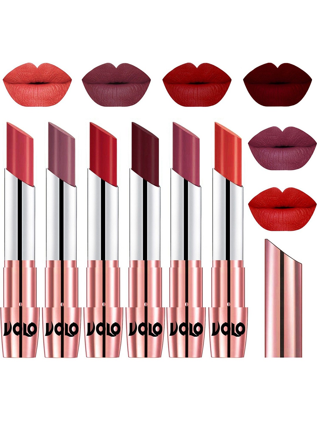 

VOLO Set Of 6 Creme Matte Lipsticks, Multi