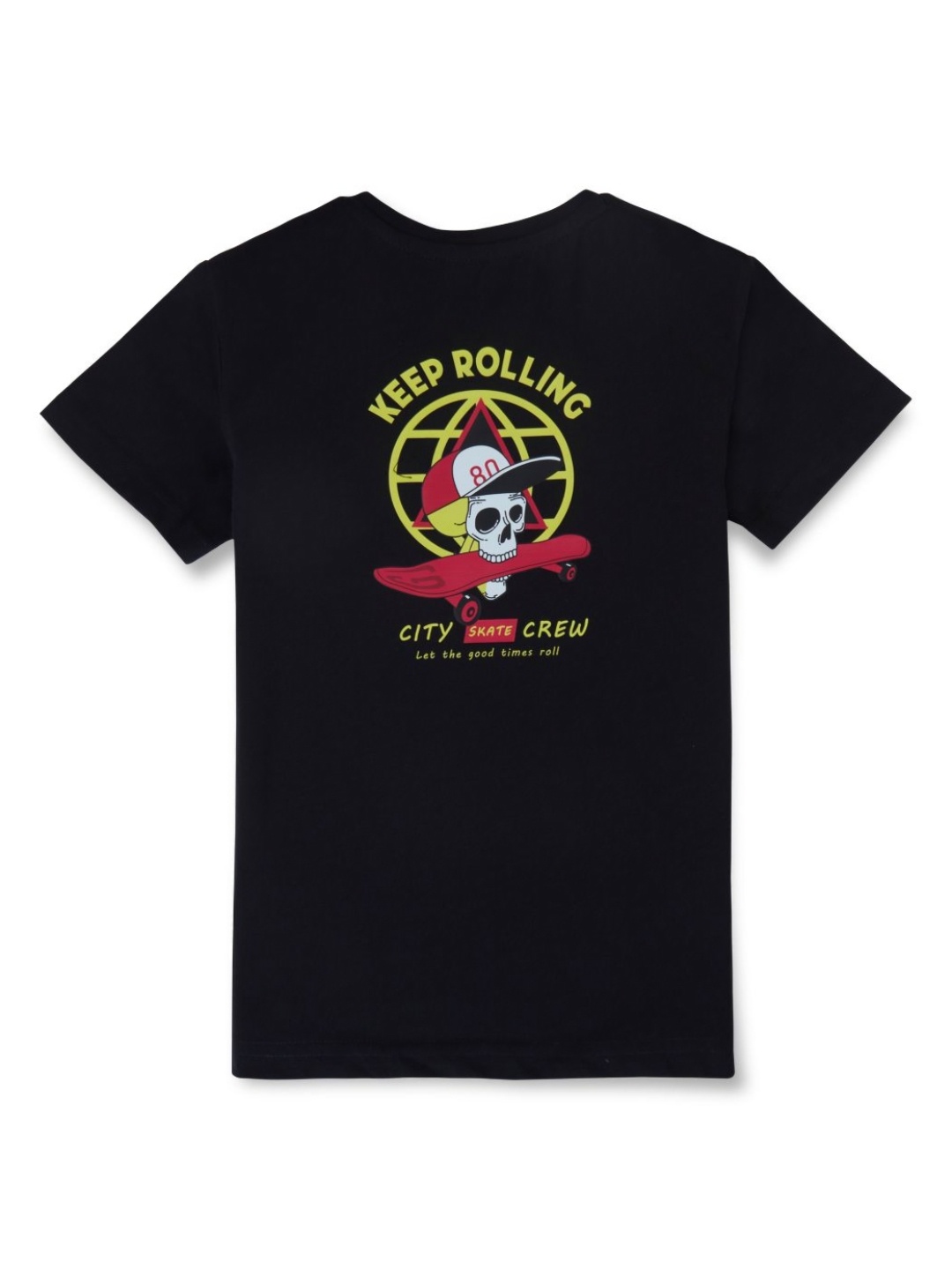 

Gini and Jony Boys Graphic Printed Round Neck Cotton T-shirt, Black