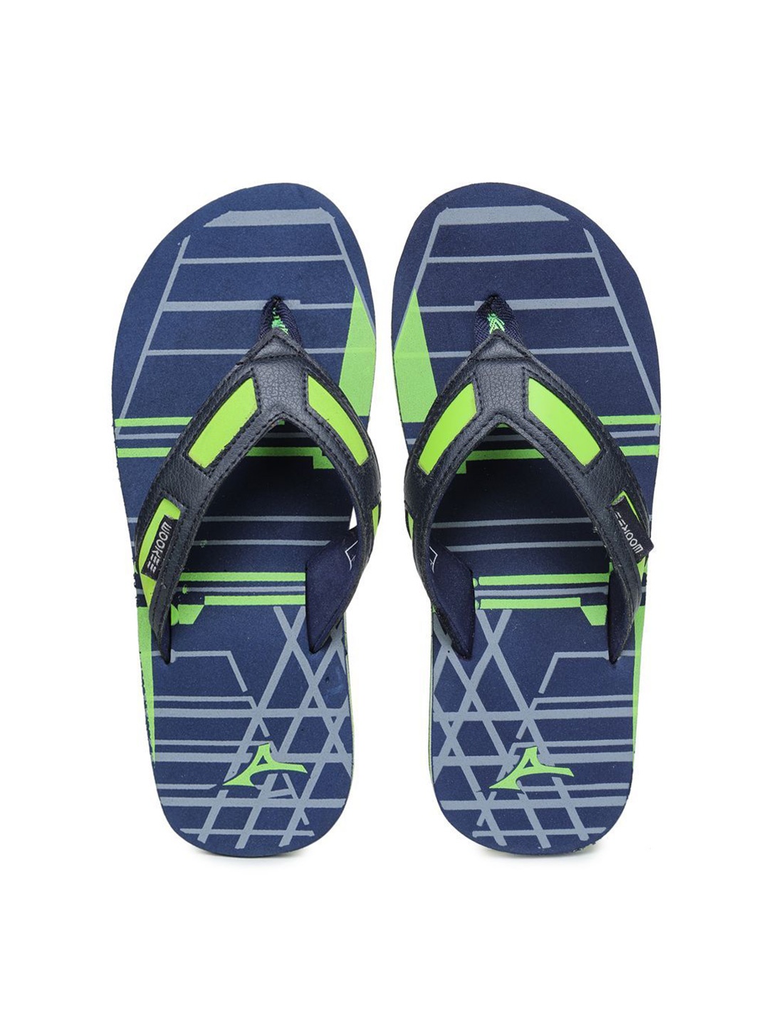 

ABROS Men Printed Thong Flip-Flops, Navy blue