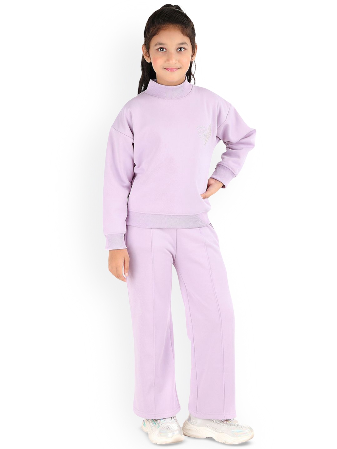 

SMSHOPMORE Sweatshirt With Trouser Clothing Set, Lavender