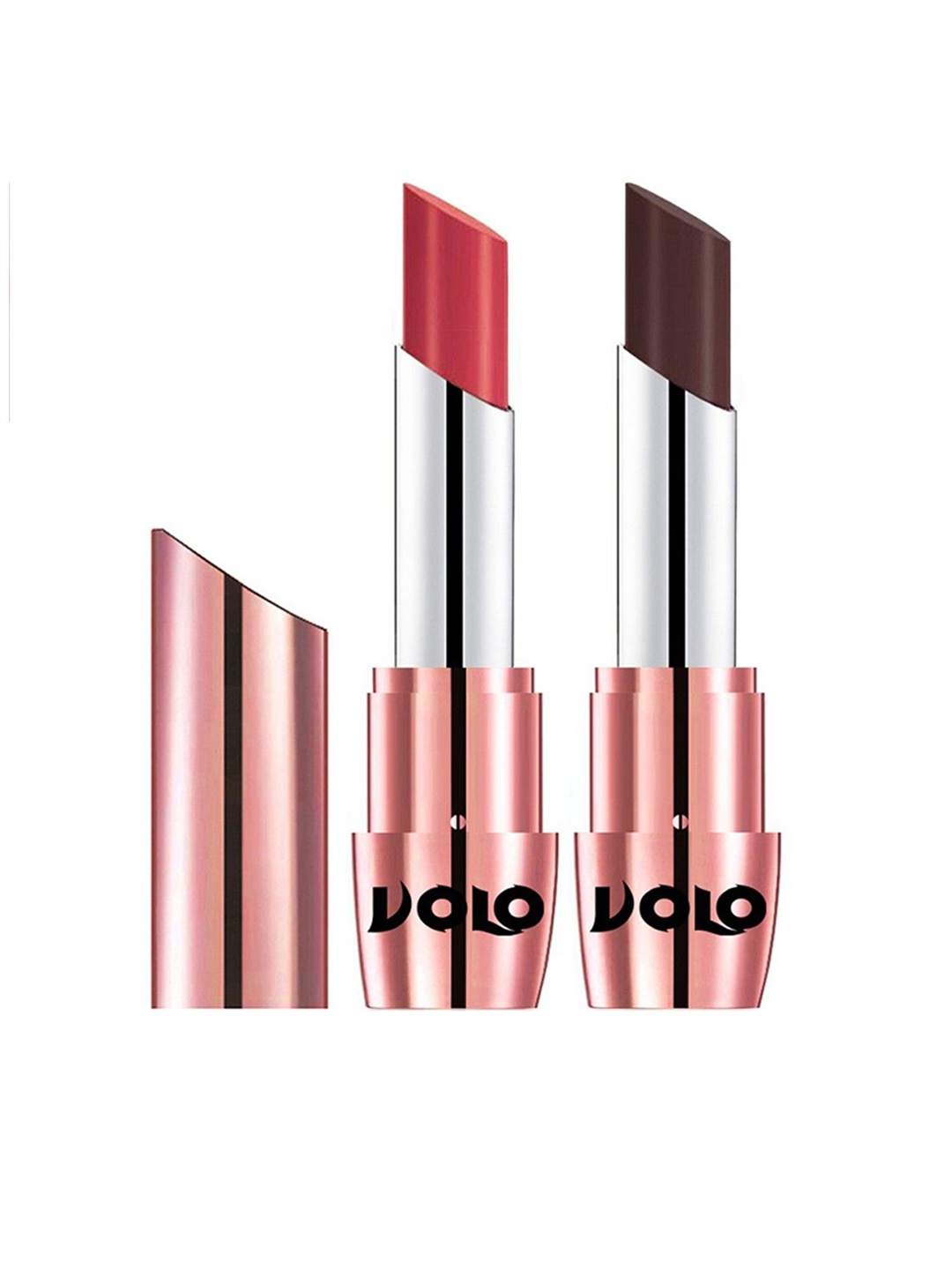 

VOLO Set Of 2 Creme Matte Lipstick - 3.5 g Each - Peach 633 & Chocolate 635