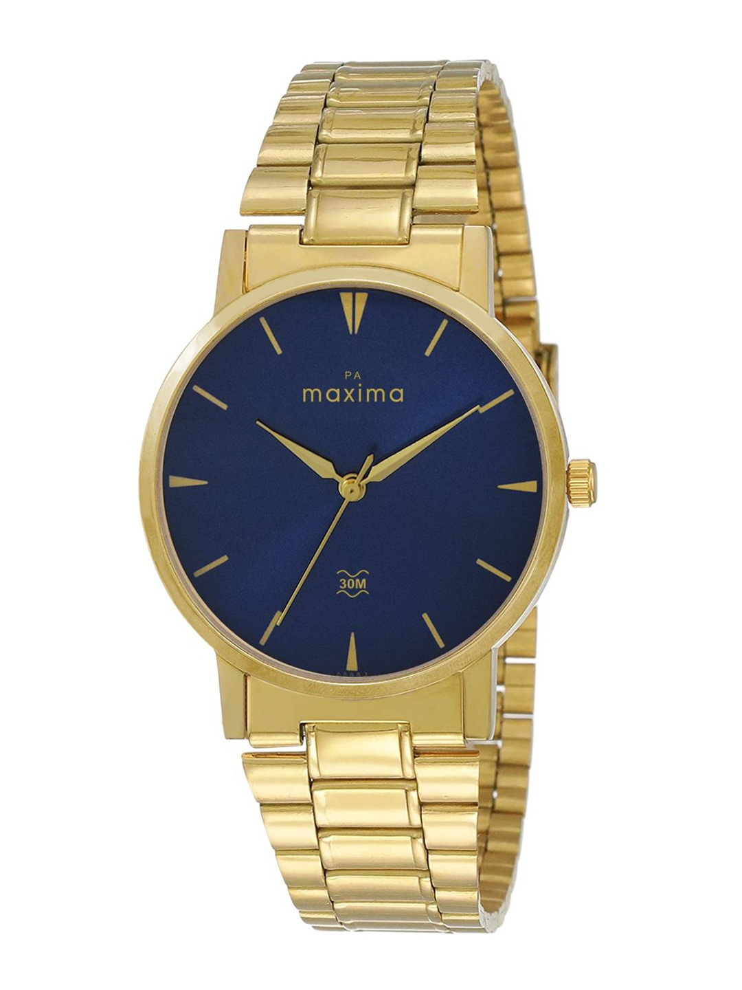 

maxima Men Dial & Stainless Steel Straps Analogue Watch 68883CMGY, Blue