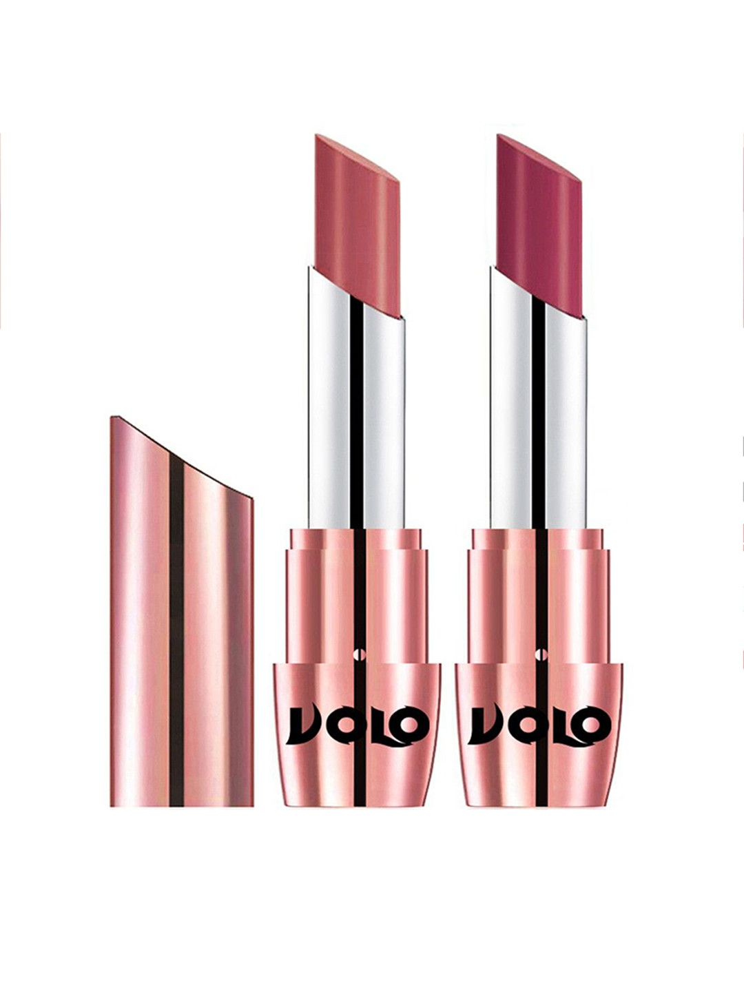 

VOLO Set Of 4 Creme Matte Lipstick 3.5g Each- Light Peach 632-Rose Pink 638