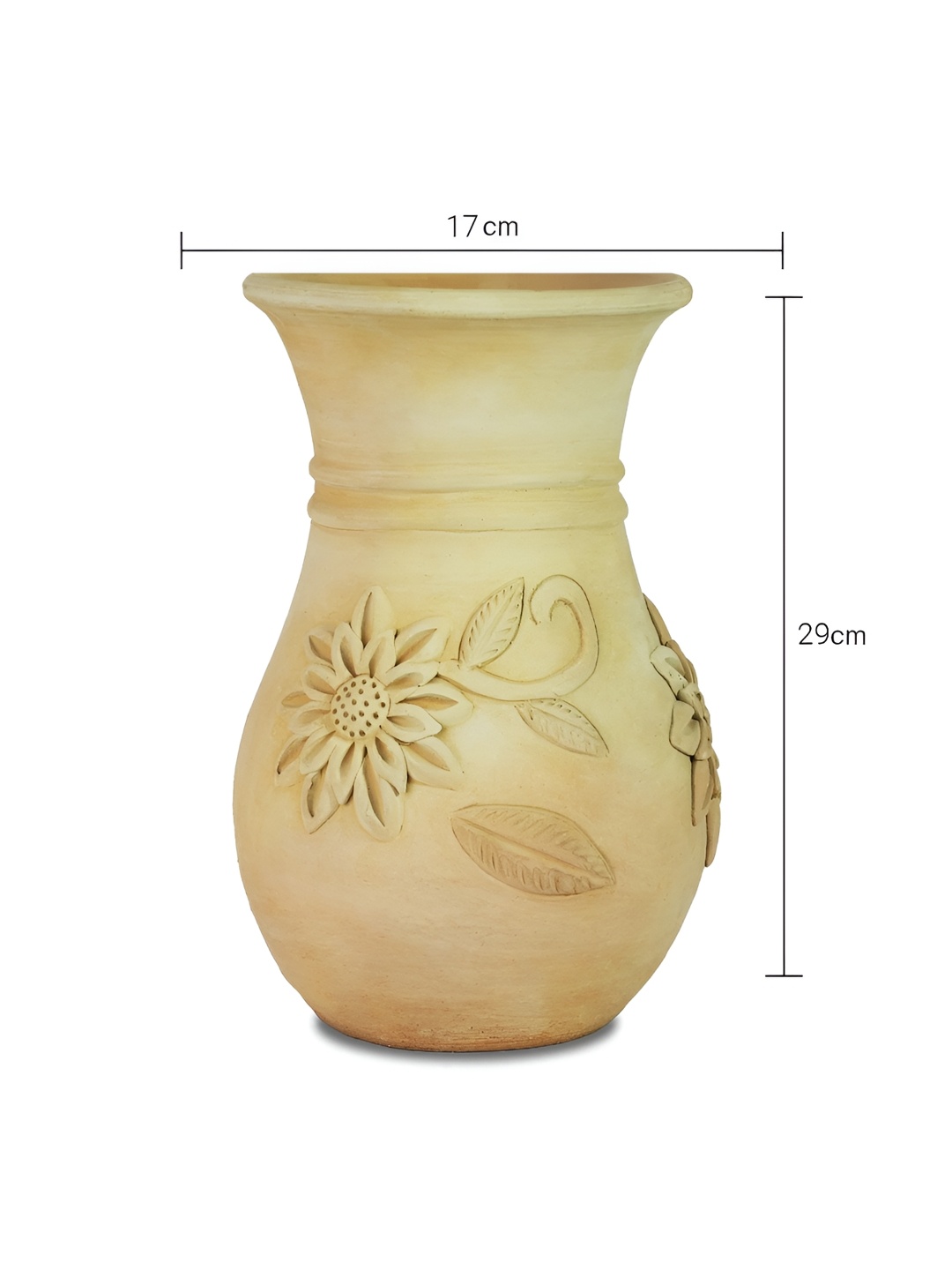 

Swadeh Boho Bloom Clay Planter, Brown