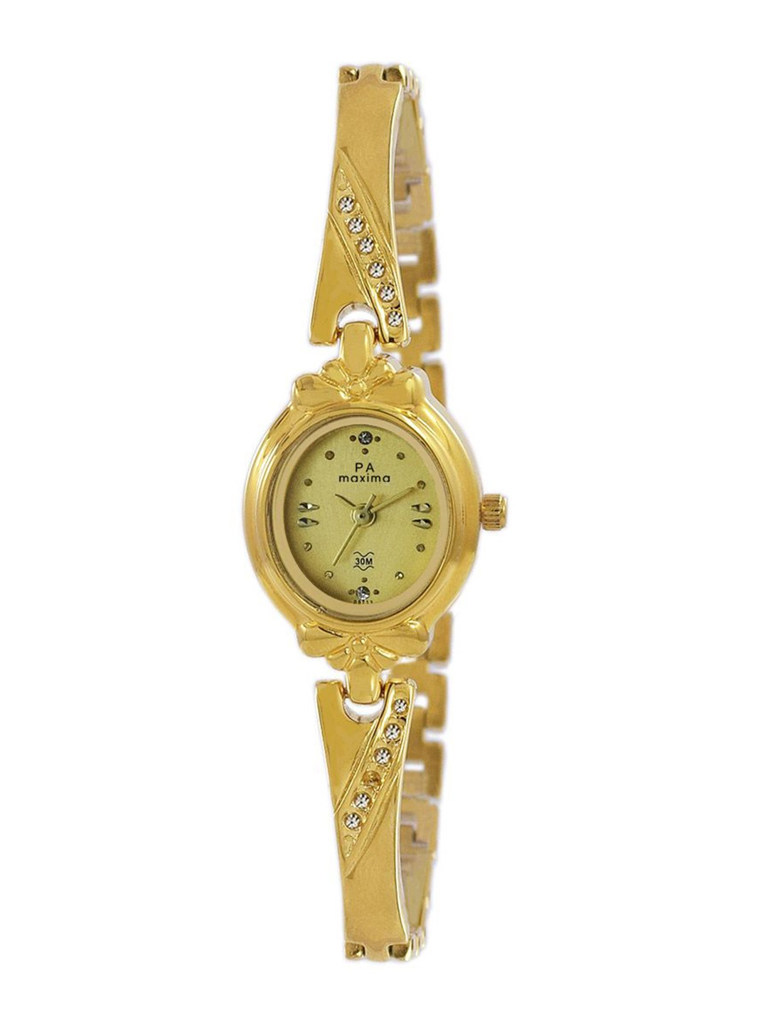 

maxima Women Patterned Dial & Straps Analogue Watch 40866BMLY, Beige