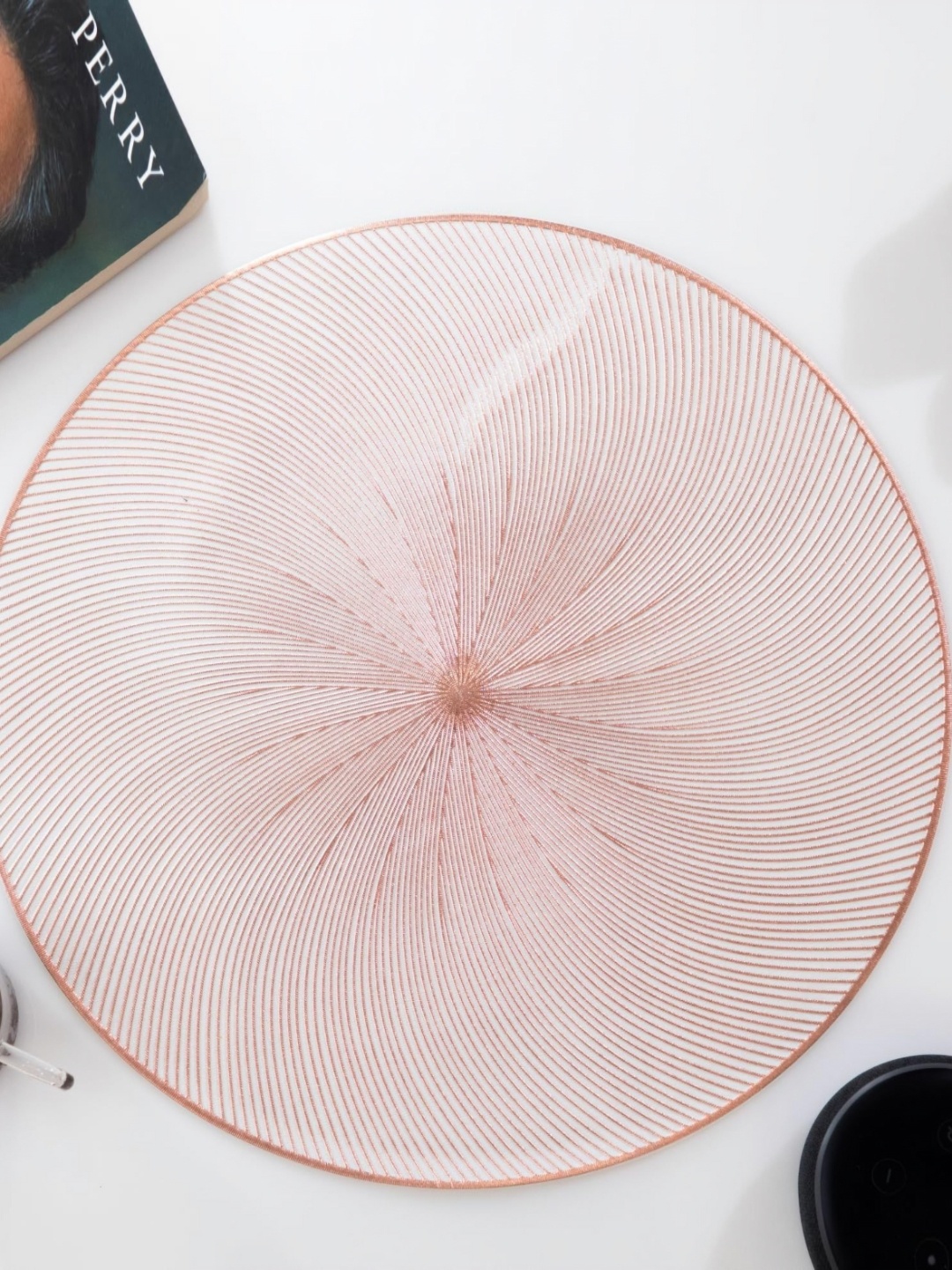 

HomeCloud Rose Gold Textured Table Placemat