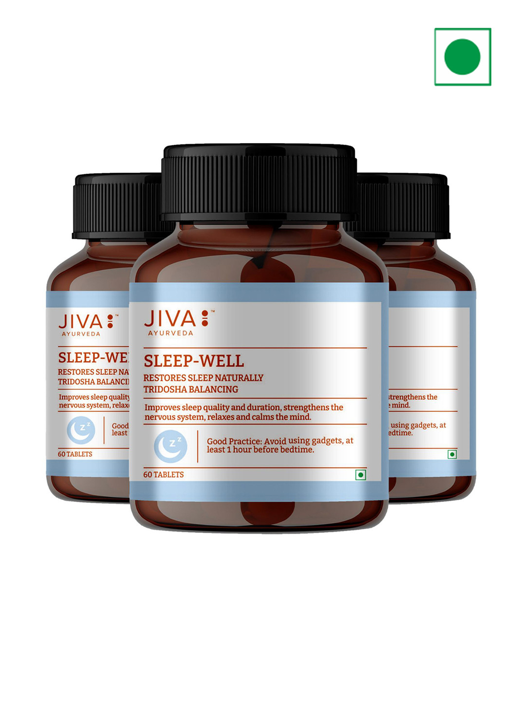 

Jiva Set Of 3 Sleep Well Tablet 60 Tablets Each, White