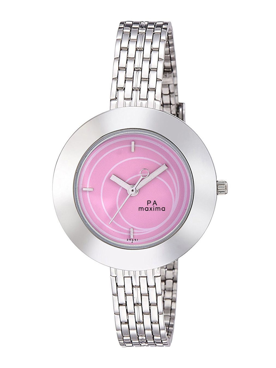 

maxima Women Dial & Stainless Steel Straps Analogue Watch 39651CMLI, Pink