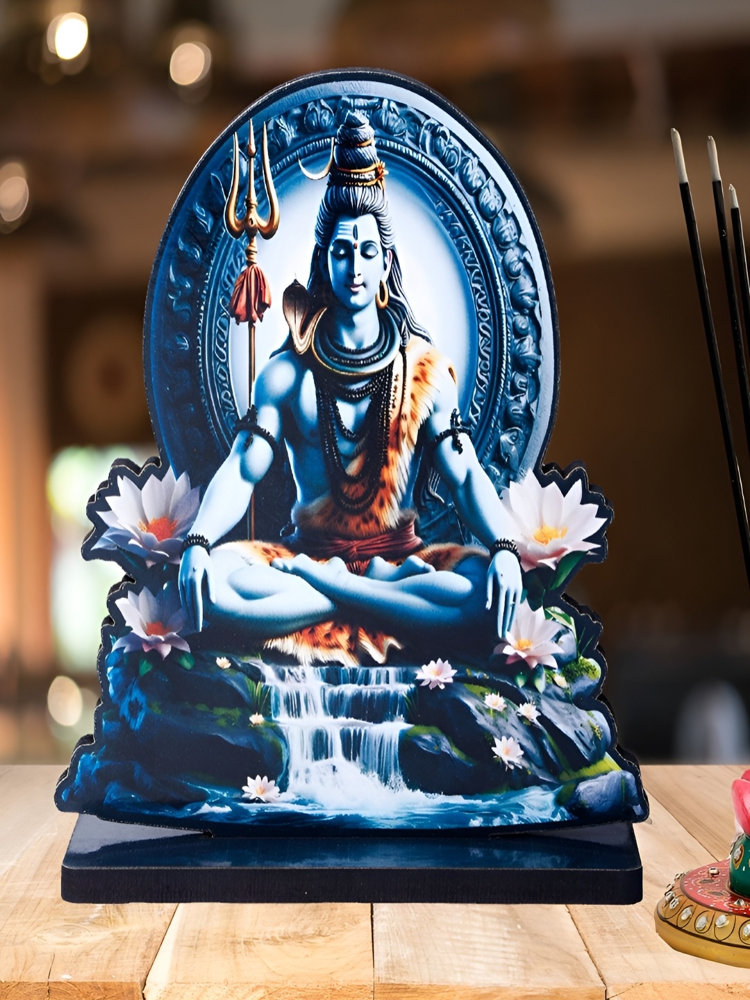 

Home Delight Blue & Black Lord Shiva Idol Wooden Showpiece