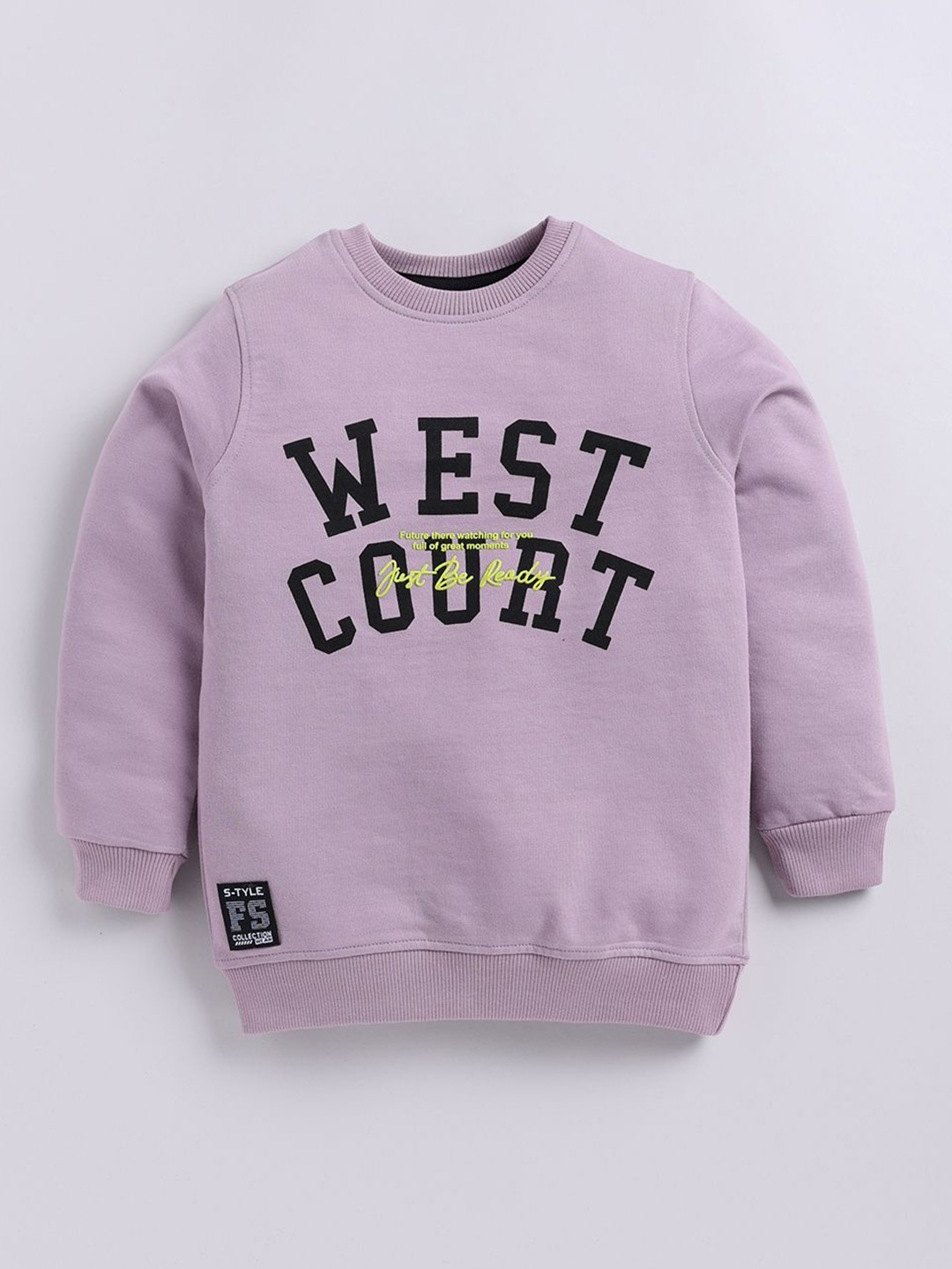 

Ginie Boys Typography Printed Round Neck Cotton Sweatshirt, Purple