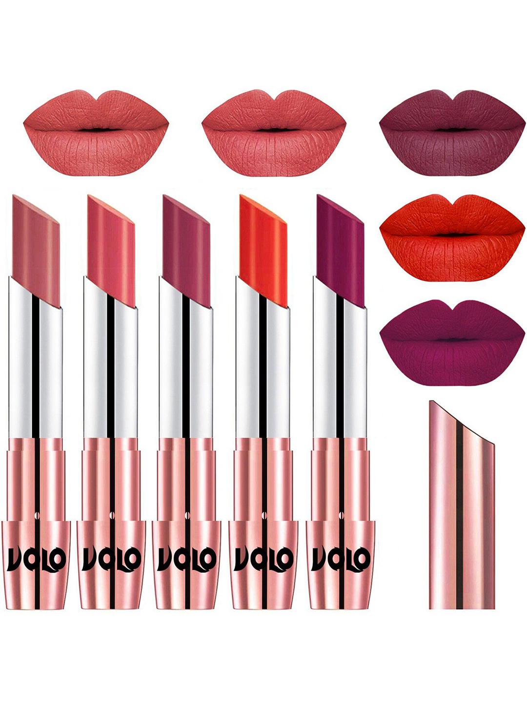 

VOLO Set Of 5 Creme Matte Lipsticks, Multi