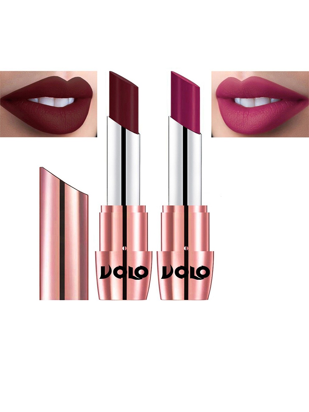 

VOLO Set Of 2 Creme Matte Lipstick-3.5 g Each-642-Magenta 645-Maroon